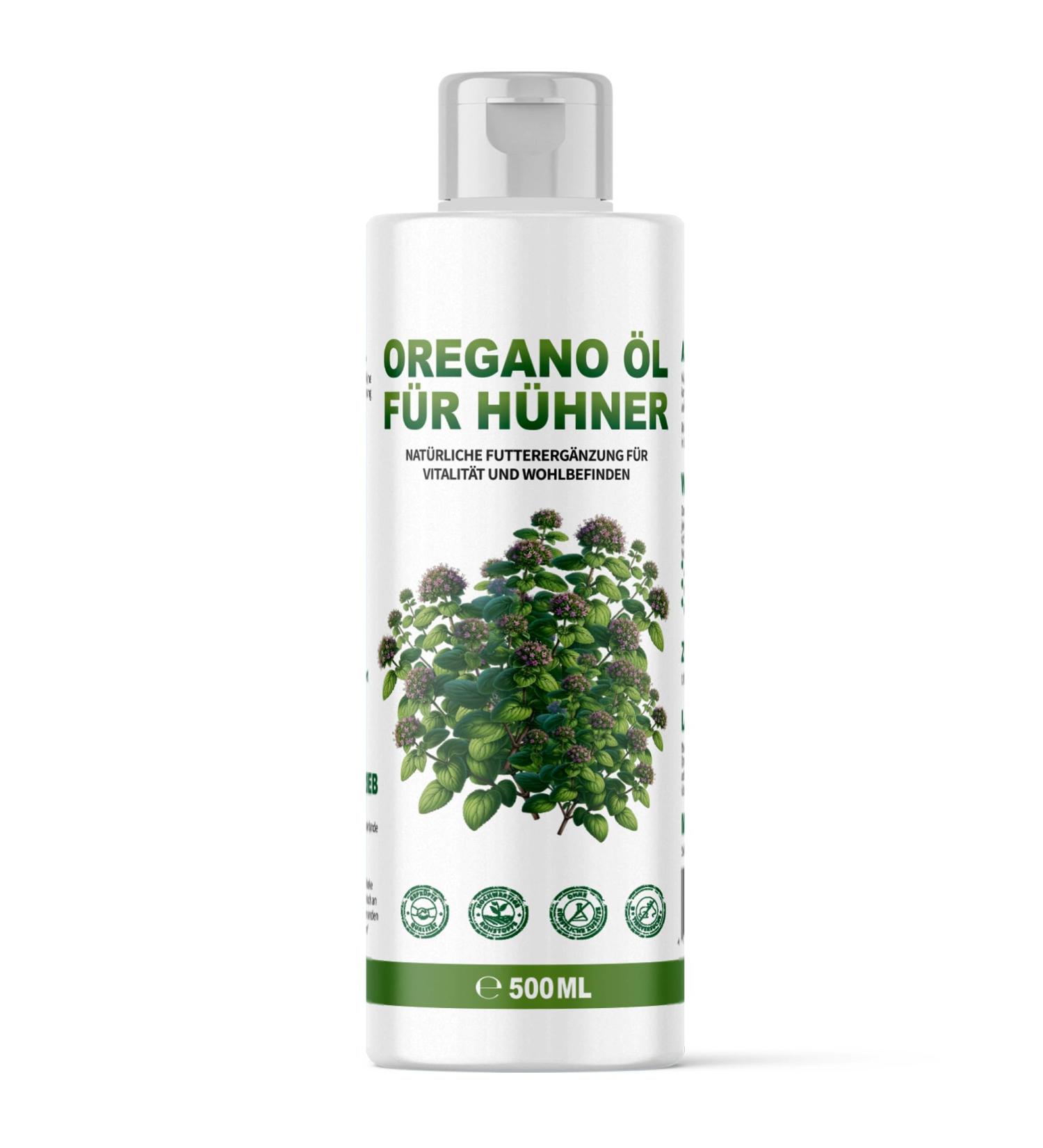 DKT-Natura Oregano Oil 500ml | 80% Carvacrol | High Dose for Chickens | Supports Digestion & Intestinal Flora | Aids in Parasite Control | Supplement for Chickens Pigeons Quail - Buy Online on GoSupps.com