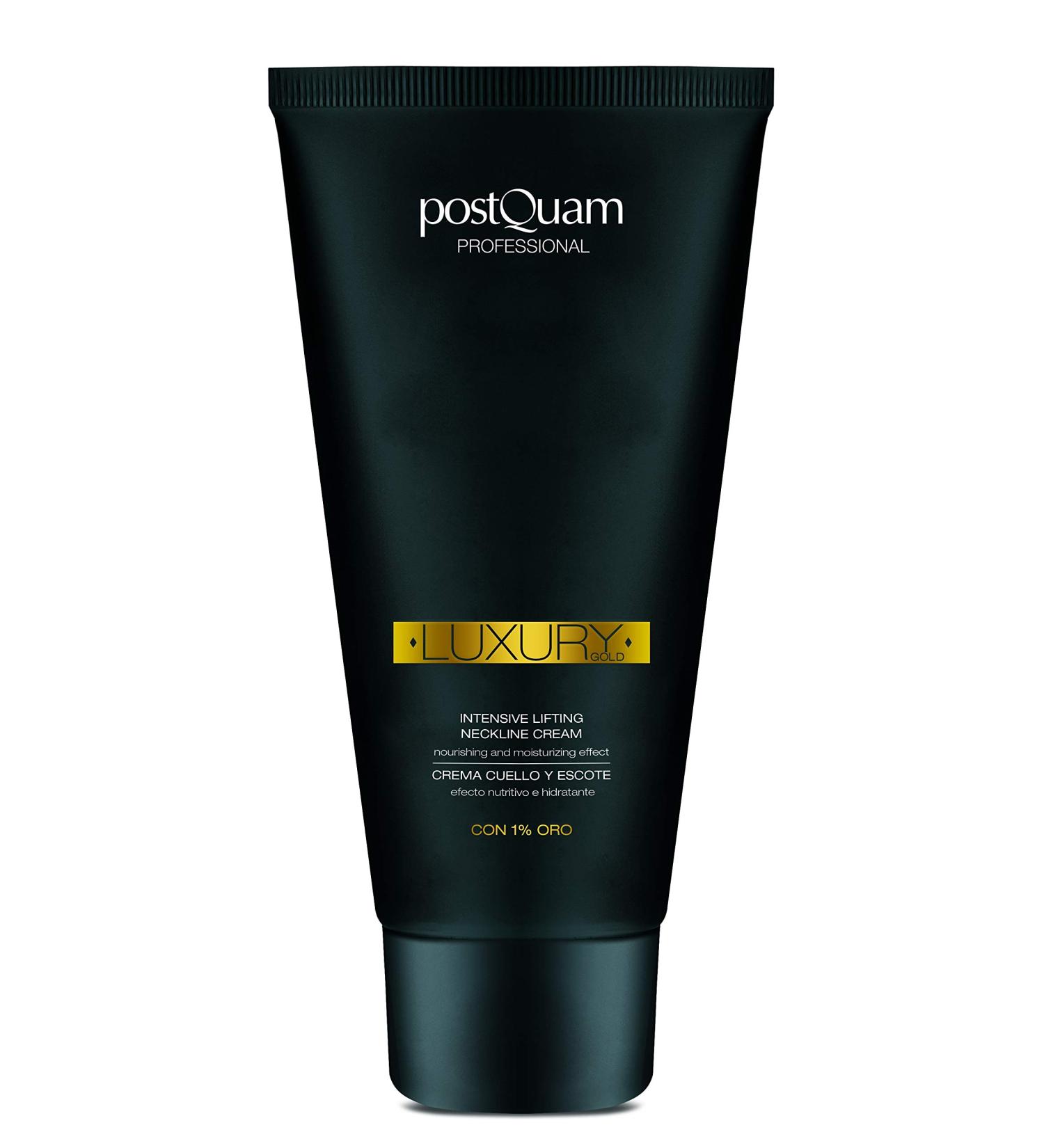 POSTQUAM Professional Luxury Gold Neck And Neckline Cream 150ml Produce A Cell Renovation And Tensor Effect - Hyaluronic Acid - Buy Online on GoSupps.com