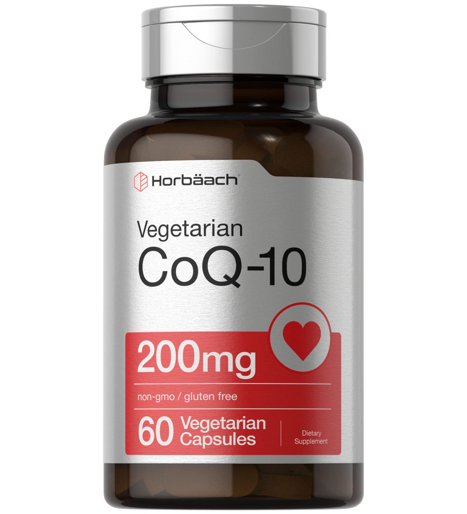 Horb ach CoQ10 200mg - 60 Vegetarian Capsules | Non-GMO Gluten Free Supplement for Heart Health - Buy Online on GoSupps.com