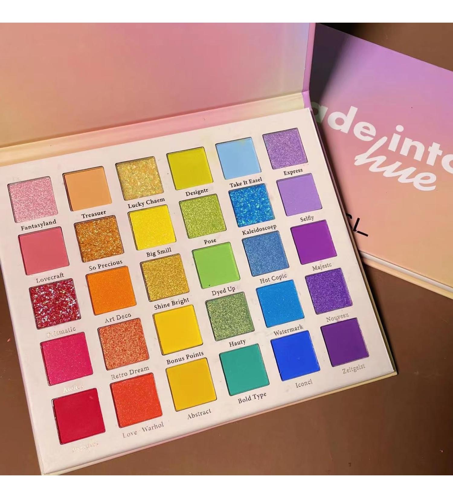 30 Color Rainbow Eyeshadow Palette | Highly Pigmented | Long Lasting & Waterproof | Glitter & Matte Shades | Professional Makeup Gift Set - Buy Online on GoSupps.com