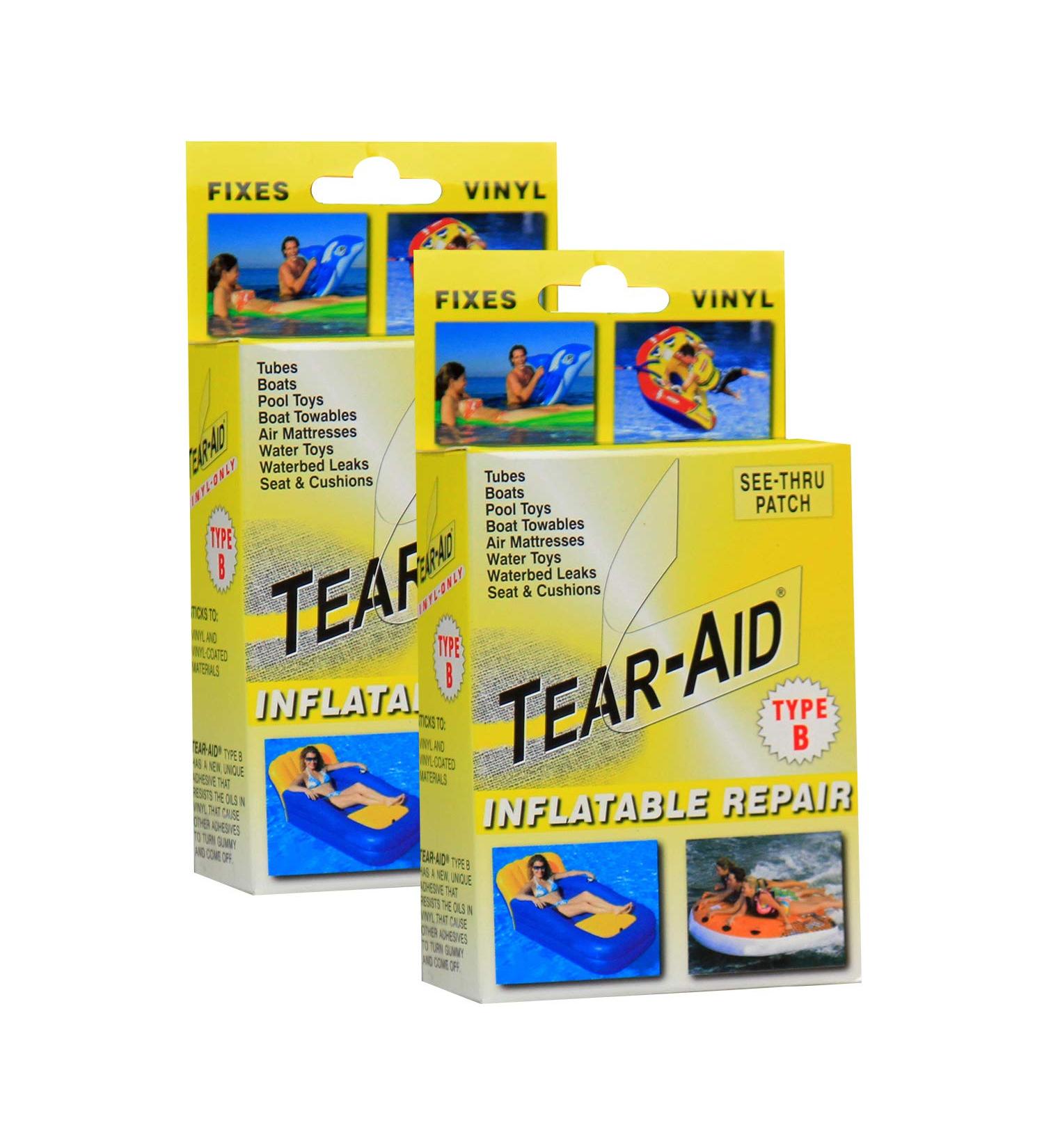TEAR-AID Type B Clear Patch Kit for Inflatables - Yellow Box Inflatable Repair (Pack of 2) - Buy Online on GoSupps.com