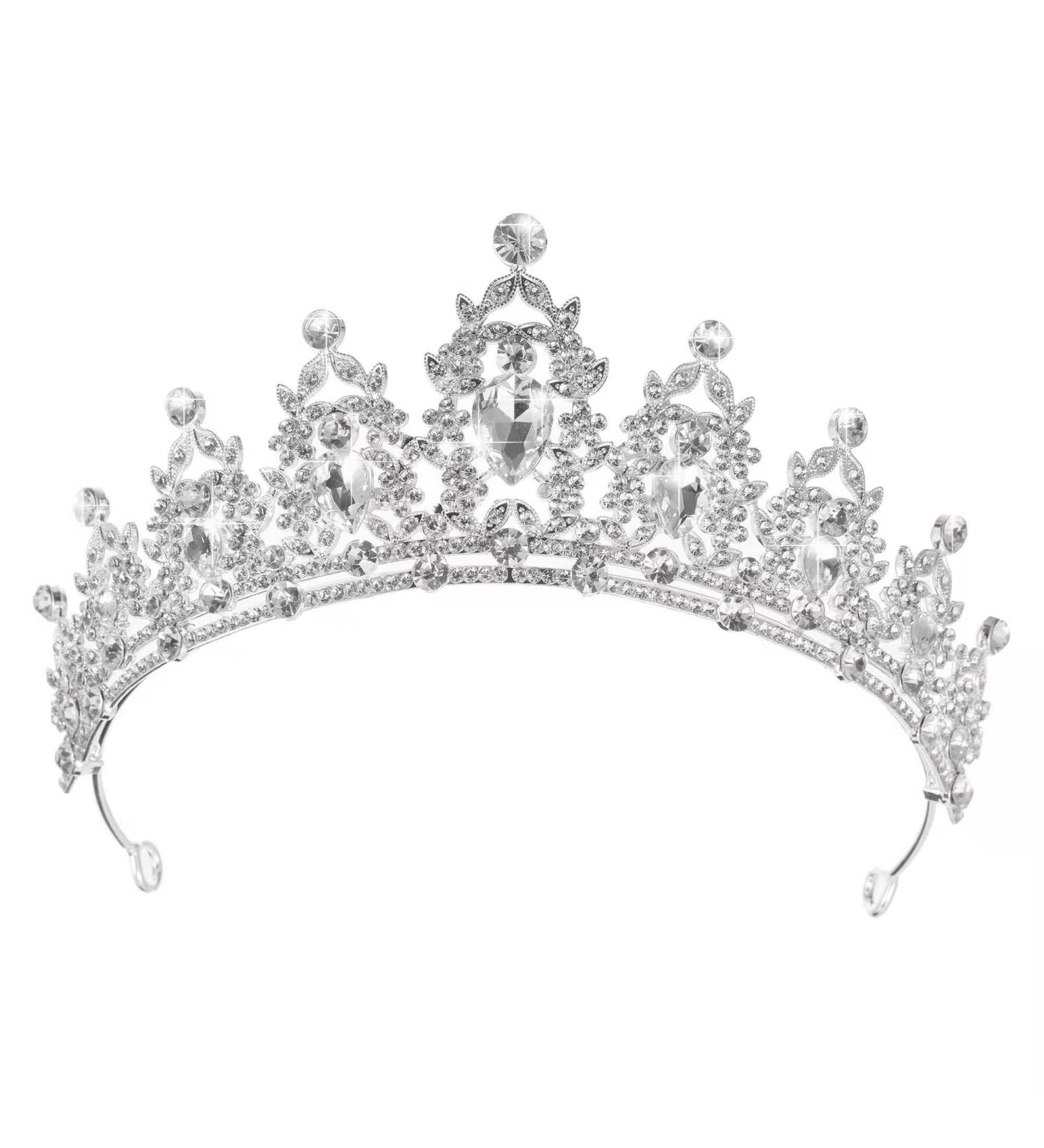 Kamirola Queen Crown & Tiaras Princess Headband for Women & Girls - Crystal Bridal & Party Headpiece (Silver) - Buy Online on GoSupps.com
