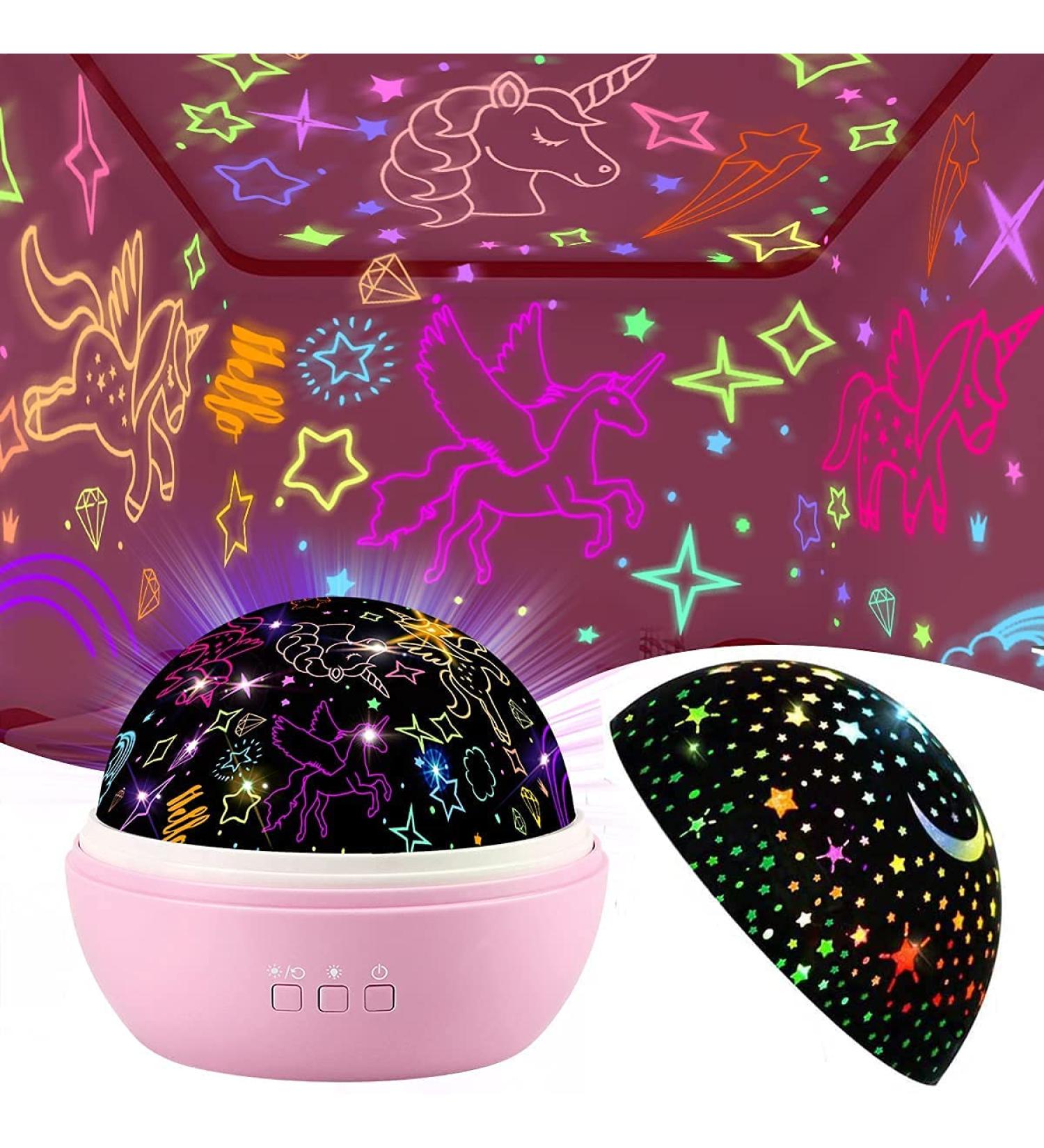 Shop Magical Unicorn Gifts for Girls Ages 2-9 | 2-in-1 Starry Sky Projector & Rotating Night Light - Perfect Christmas & Birthday Presents! - Buy Online on GoSupps.com