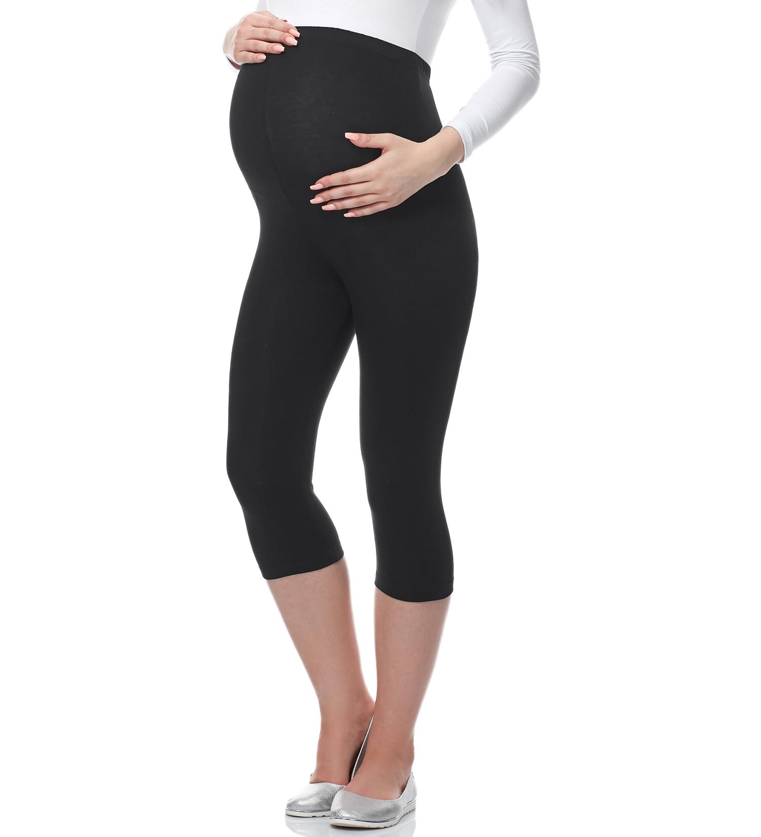 Be Mammy Maternity 3/4 Leggings - Black, Size S | Comfortable Pregnancy Wear - Buy Online on GoSupps.com