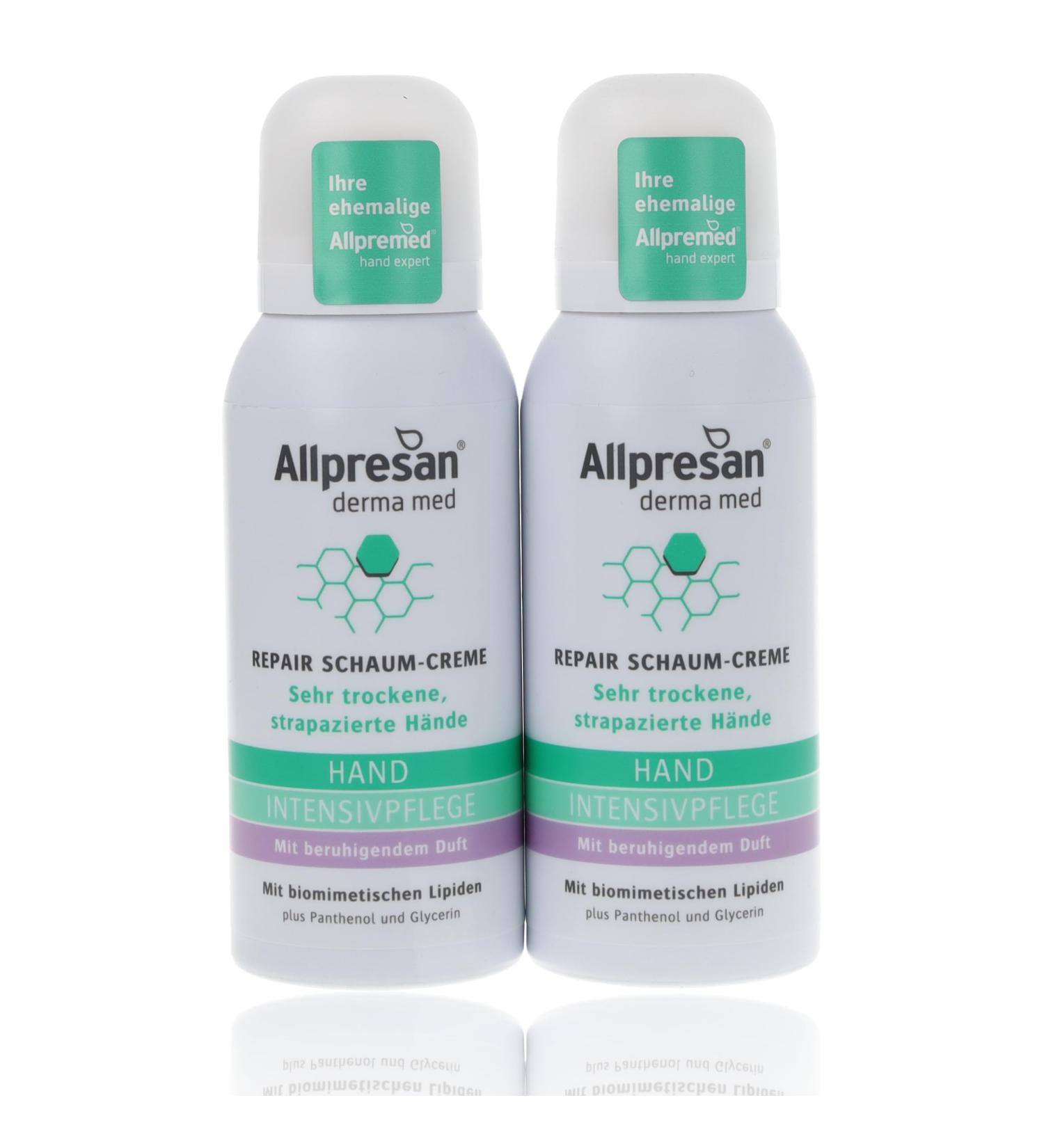  Allpresan Allpresan Derma med Repair 2-Pack Foaming Hand Creams with Soothing Fragrance - For the care of very dry and damaged hands - 100 ml - Buy Online on GoSupps.com