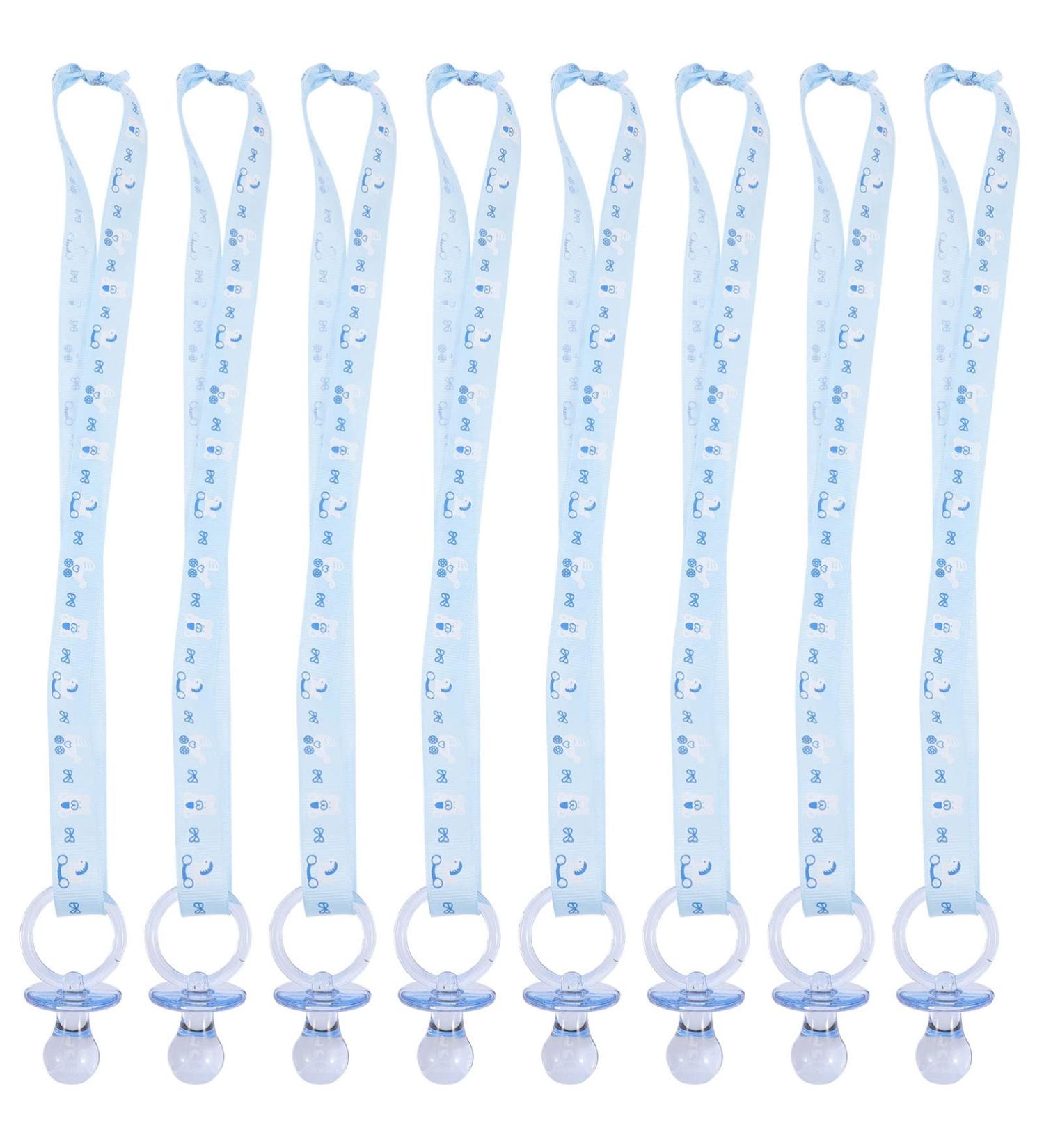 Gadpiparty 20-Piece Baby Shower Accessories | Acrylic Pacifier Necklaces & Guest Gifts | Perfect Baby Party Decorations for Boys & Girls - Blue - Buy Online on GoSupps.com