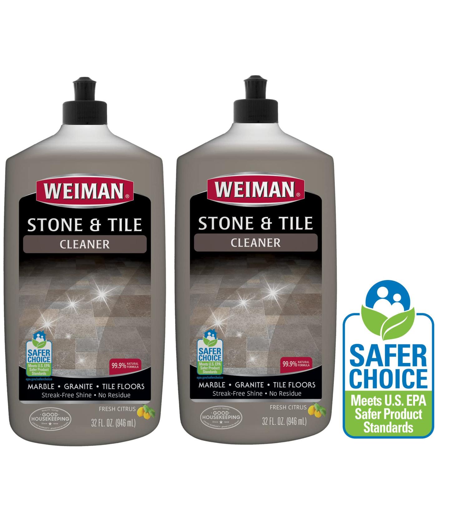 Weiman Stone Tile and Laminate Cleaner - 32 Ounce 2 Pack - Professional Tile Marble Granite Limestone Slate Terra Cotta Terrazzo and More Stone Floor Surface Cleaner EPA Safer Choice Certified 32 Fl Oz (Pack of 2) - Buy Online on GoSupps.com