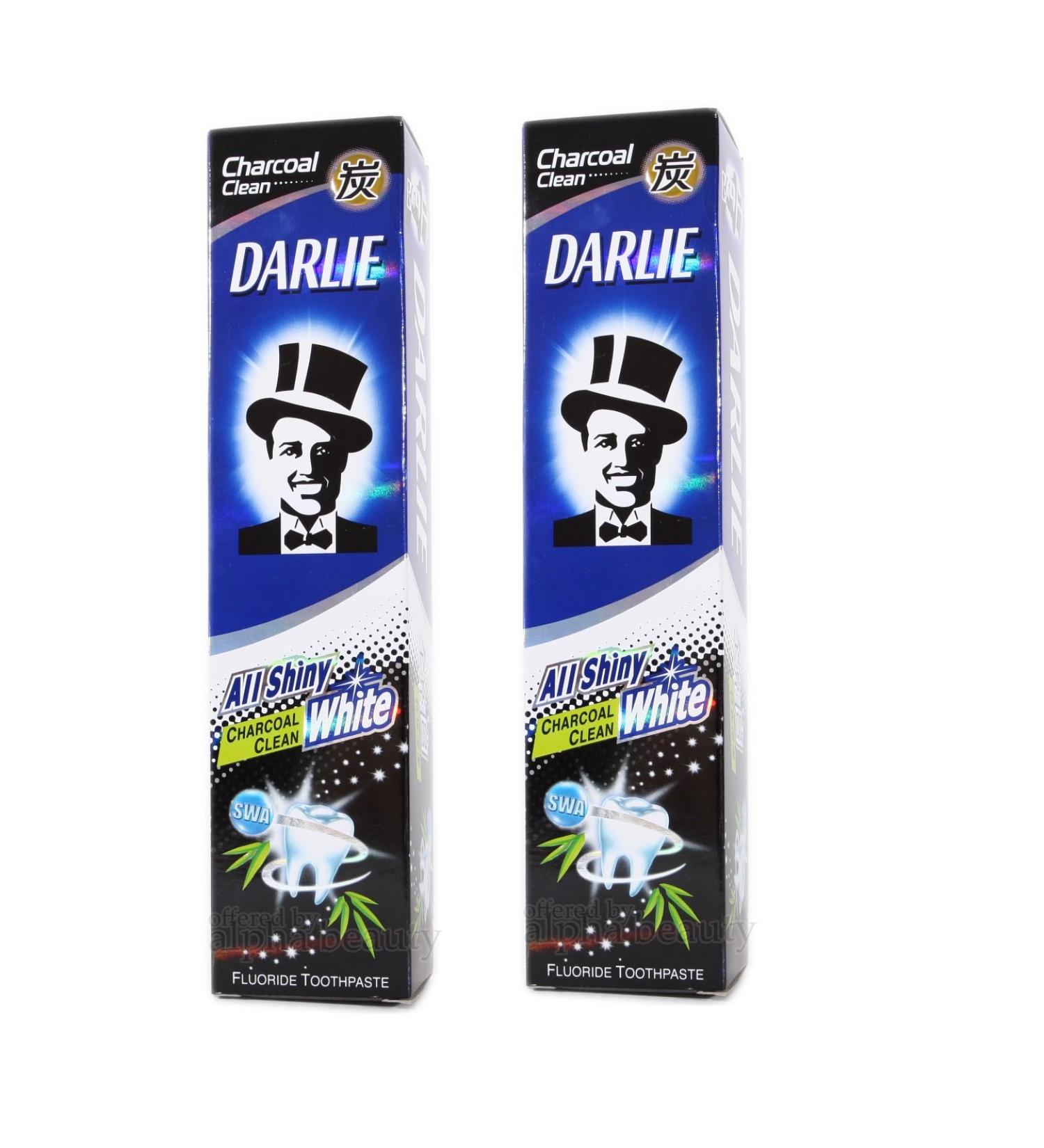 2 packs of Darlie Charcoal All Shiny Whitening Toothpaste