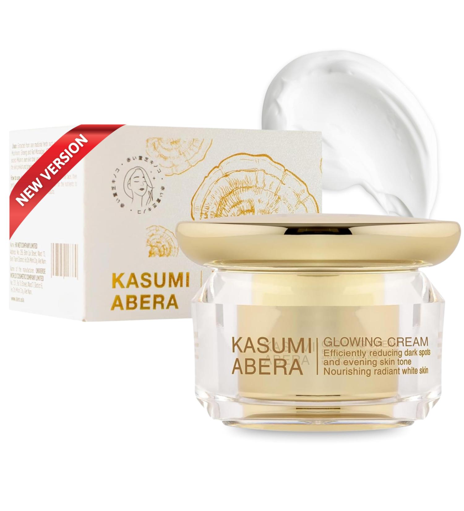 ABERA Kasumi Glowing Cream Melasma Treatment For Face with Niacinamide & HA Dark Spot Remover Reduce Fine Lines Wrinkles Anti-aging with Red Ginseng Extract (1.06 Oz Per Item)(Upgraded Version) 1 Box - Buy Online on GoSupps.com
