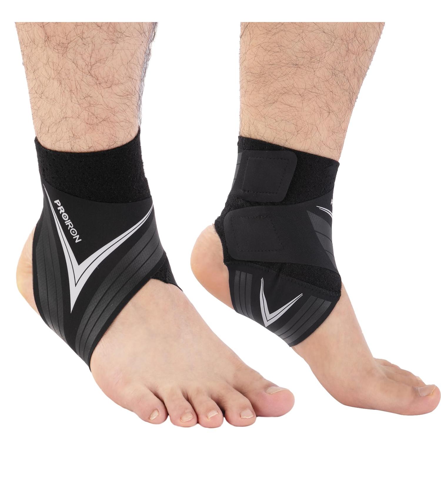 Proiron Adjustable Ankle Bandage | Comfortable Foot Joint Protection for Men & Women - Size L - Buy Online on GoSupps.com