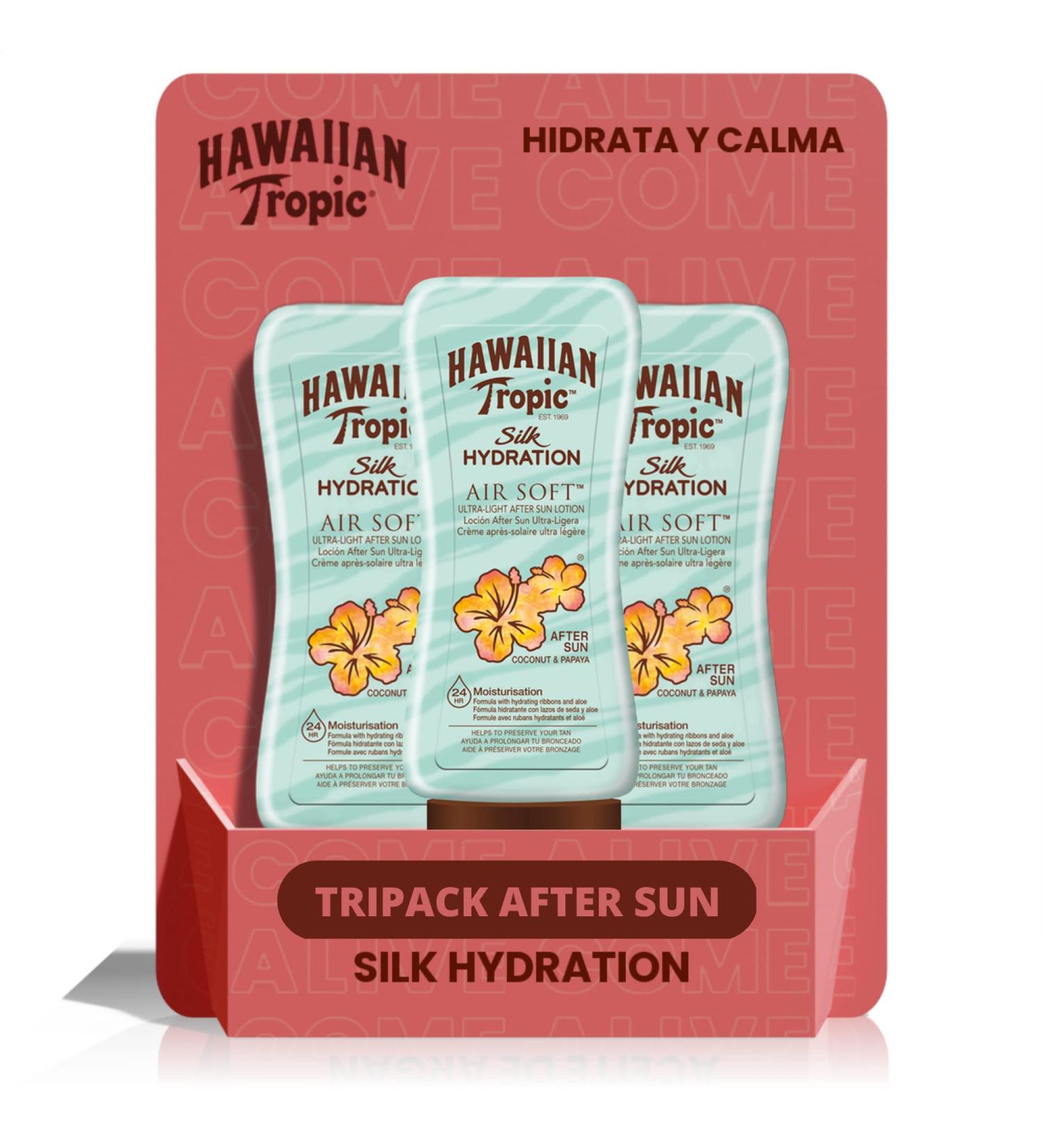 Hawaiian Tropic Air Soft Silk After Sun Hydration Lotion 180ml - Soothe and Hydrate Your Skin - Buy Online on GoSupps.com
