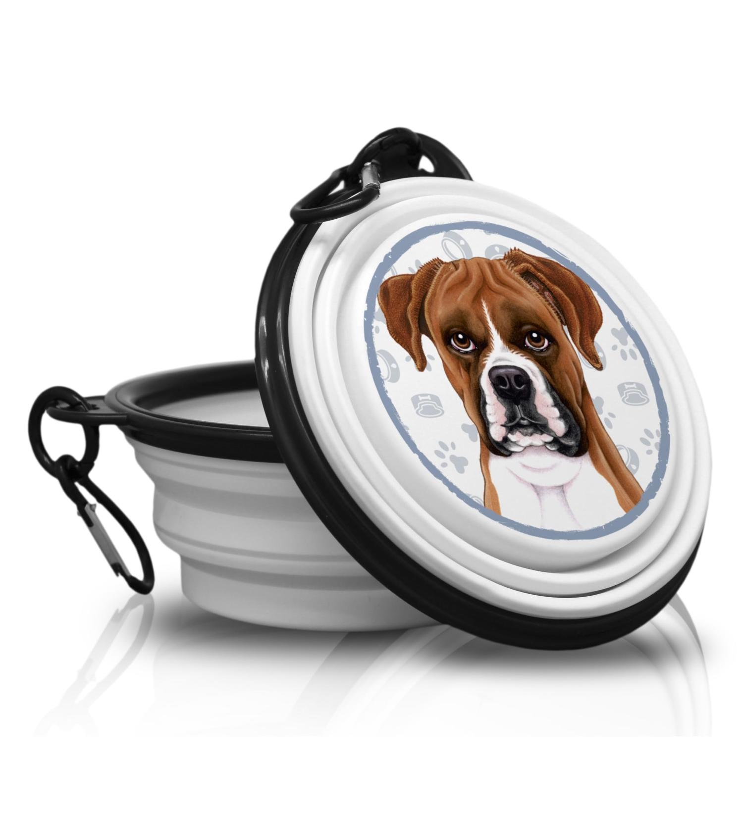 9. Boxer Portable Drinking Bowl with Carabiner - Foldable Pet Food Bowl for On-the-Go Use | Unique & Handy Design - Buy Online on GoSupps.com