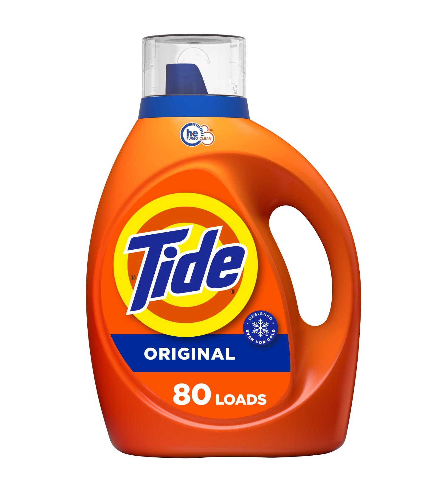 Buy Tide Liquid Laundry Detergent - HE Compatible Original Scent 80 Loads 105 fl oz | Fast International Shipping - Buy Online on GoSupps.com