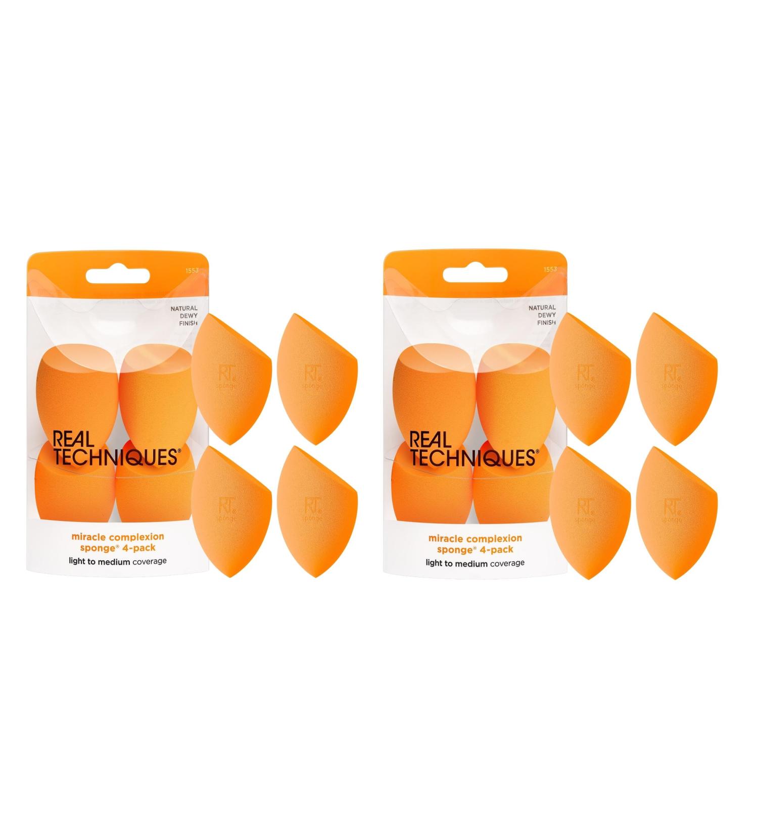 Real Techniques Miracle Complexion Makeup Blender Set - 8 Orange Sponges for Flawless Beauty - Buy Online on GoSupps.com