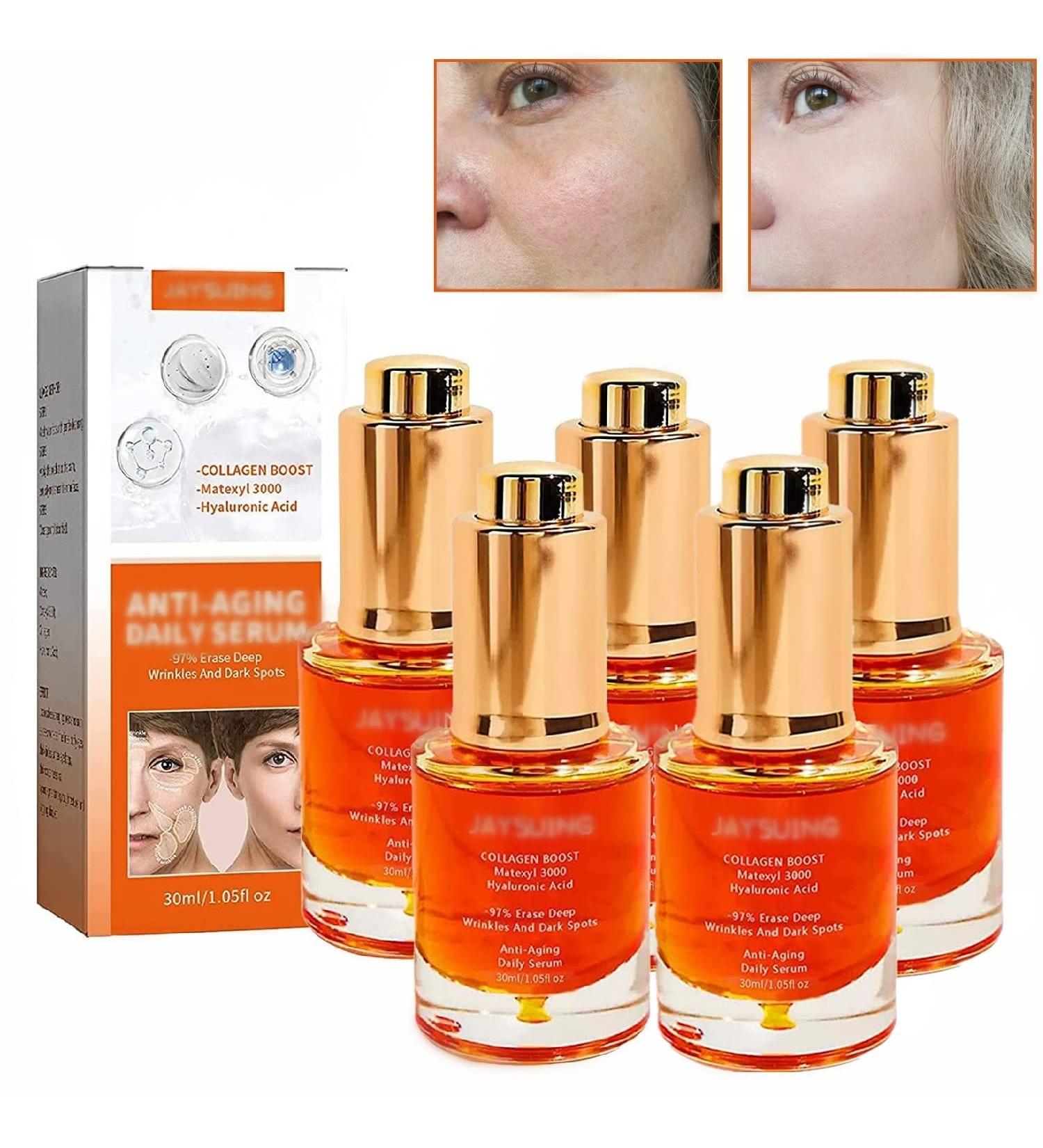 Youthcode Advanced Collagen Boost Anti Aging Serum 30ml Youth Code Serum Collagen Anti-Aging Essence Firm Skin Fade Dark Spots Fine Lines Moisturize and Anti-Wrinkle for All Skin Type (5pcs) - Buy Online on GoSupps.com