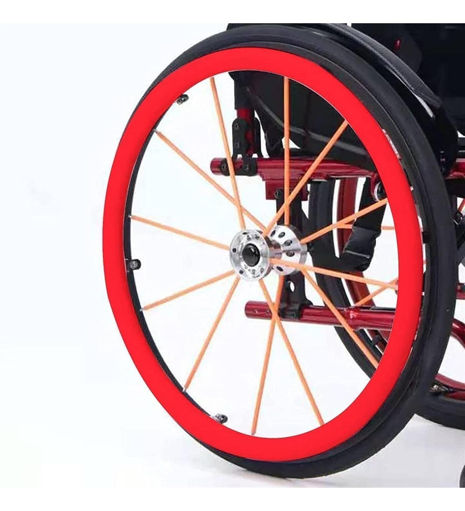 24 Inch Wheelchair Push Rim Covers Rear Wheel Sports Wheelchair Cover Silicone Hand Push Cover Improve Grip and Traction (Color : Red) - Buy Online on GoSupps.com