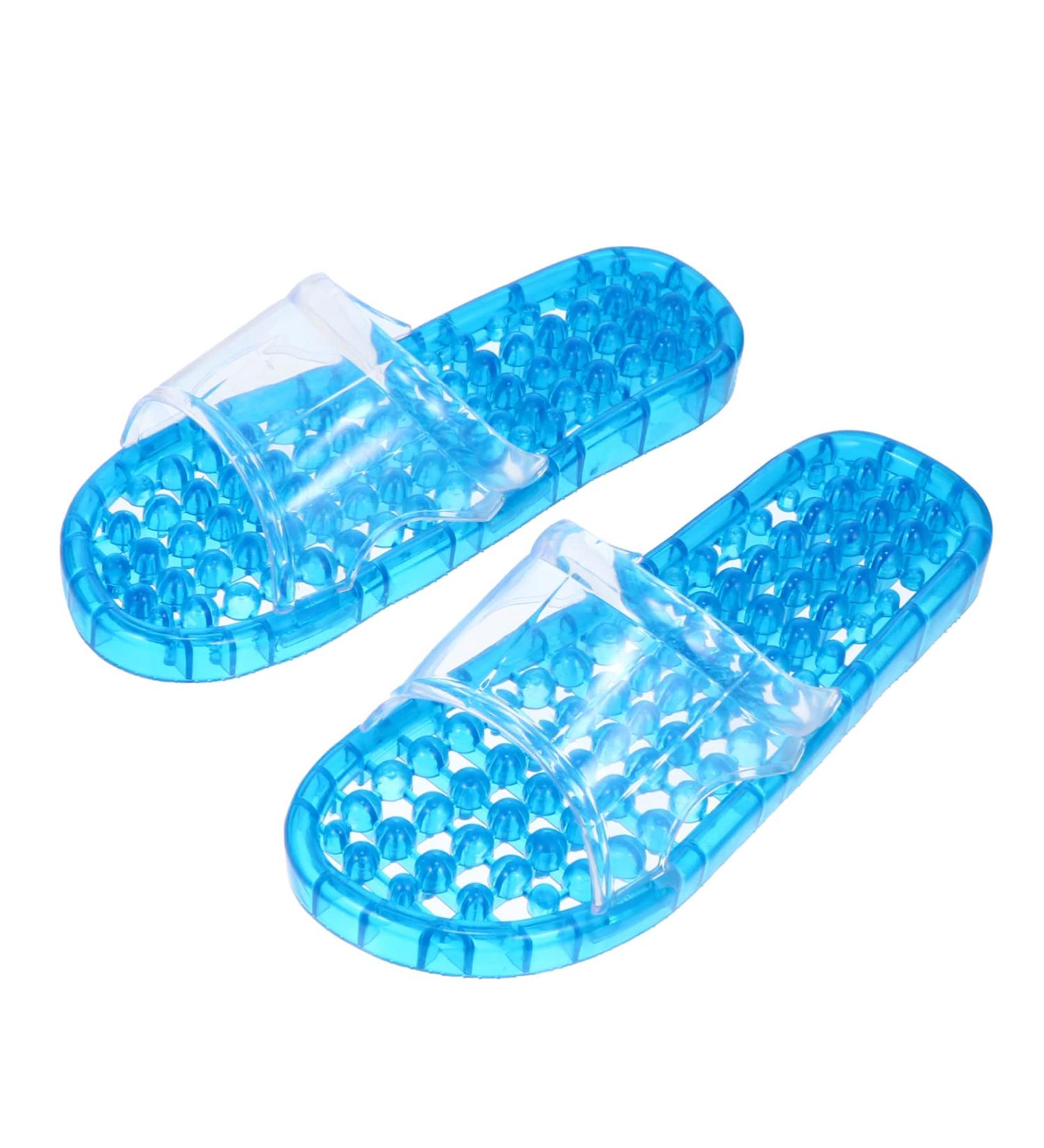 MAGICLULU 2 Pairs Slippers Quick Drying Shower Slippers Green Home Indoor Slippers Non Dorm Shoes Gym Foot Spa Soak Tub Shower Footware Massaging Travel Pvc Household Plastic Barrel 25x9.5cm 8x3pcs Bluex3pcs - Buy Online on GoSupps.com