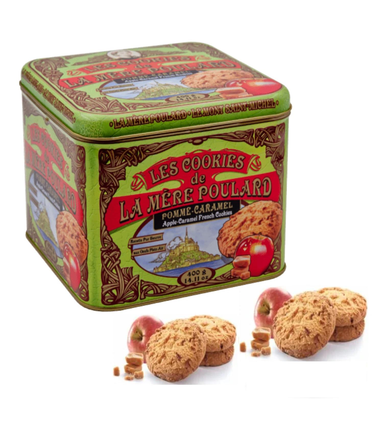  LA MERE POULARD La M re Poulard | Pure Salted Butter Apple and Caramel Biscuits | Can French Butter Biscuits | Pure Butter Shortbread - 400 g | Milk Gift Biscuits - Buy Online on GoSupps.com