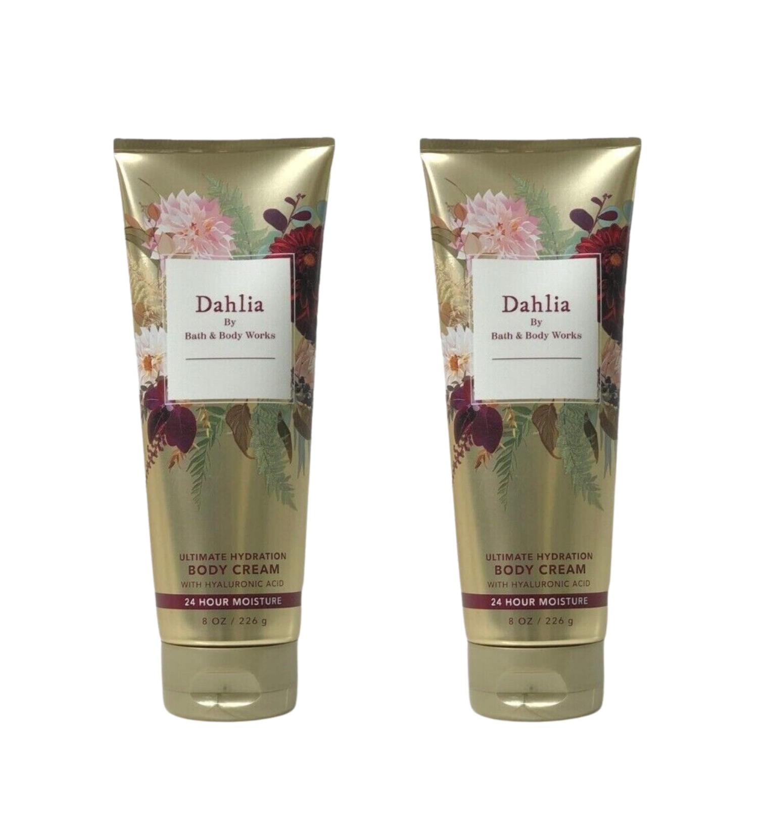 Bath and Body Works Gift Set of of 2 - 8 oz Body Cream - (Dahlia) Multicolor