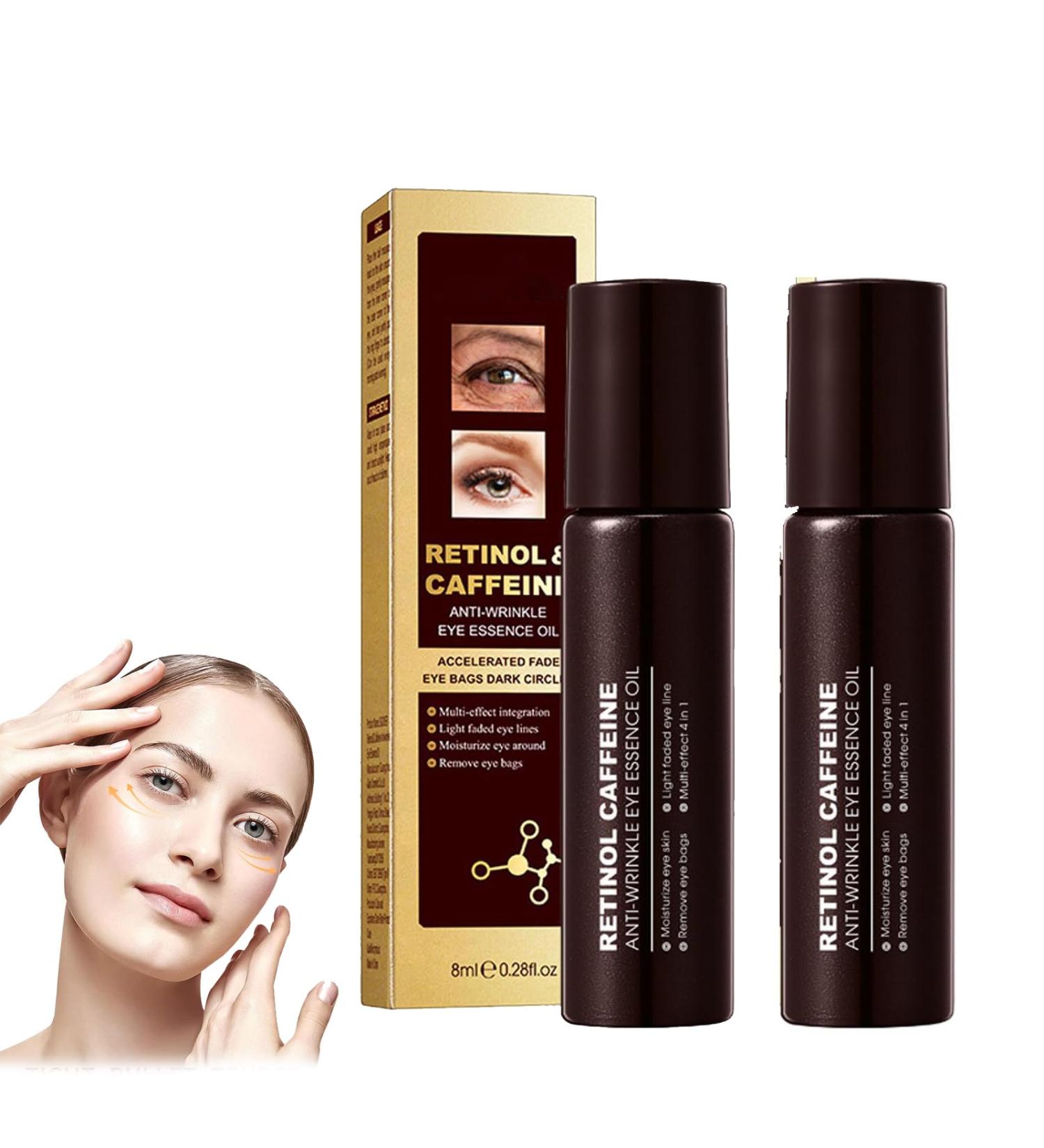 Caffeine Anti-Aging Eye Serum Eyozen Coffee Under Eye Serum Caffeine Eye Serum Under Eye Roller Cream for Dark Circles And Puffiness Retinol Anti-Wrinkle Eye Serum Oil (2pc) - Buy Online on GoSupps.com