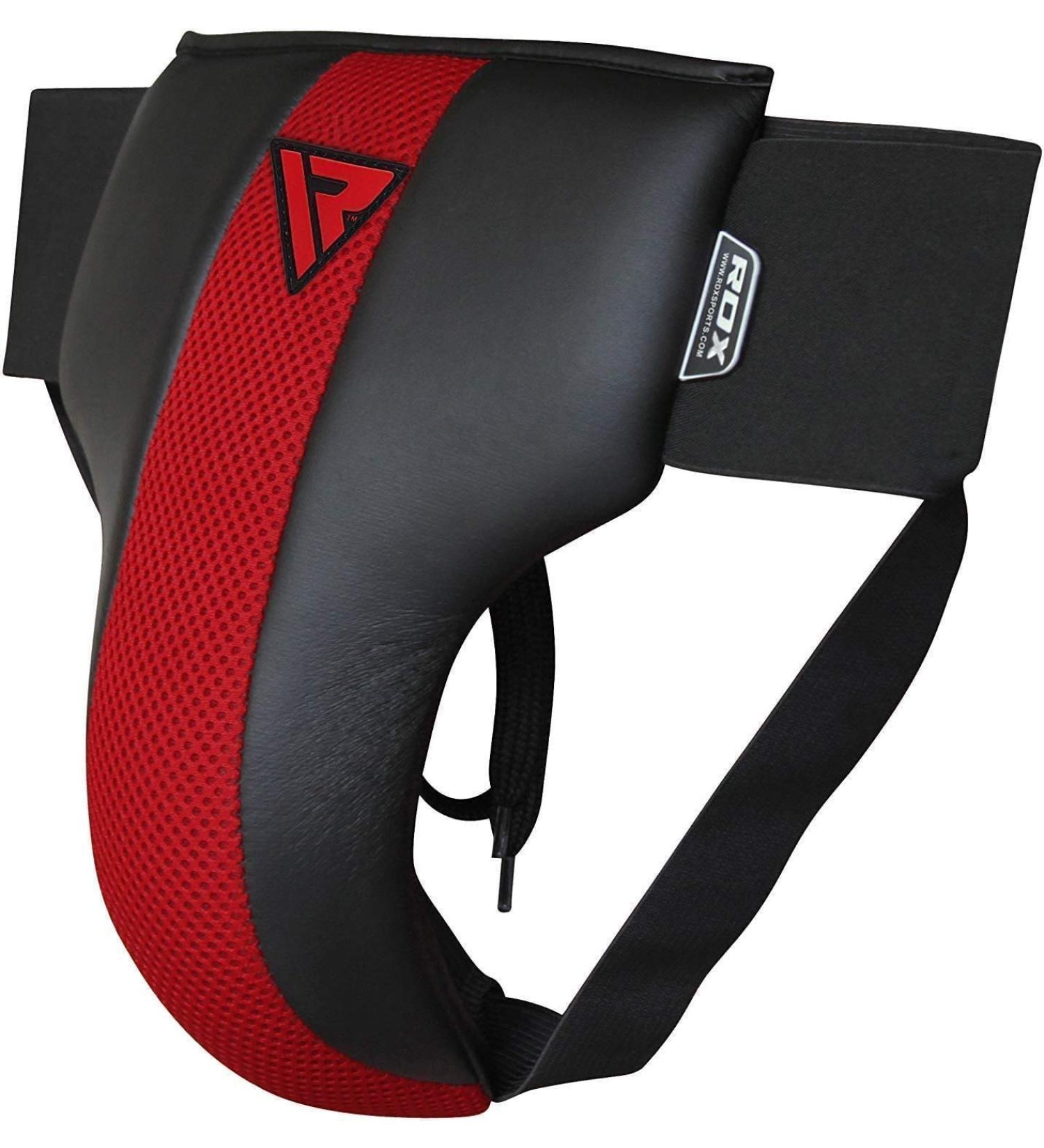 RDX Groin Protector | SATRA Approved Maya Hide Leather Abdo Guard for Boxing, MMA, Muay Thai | Jockstrap Abdominal Guard for Martial Arts - Red (Large) - Buy Online on GoSupps.com