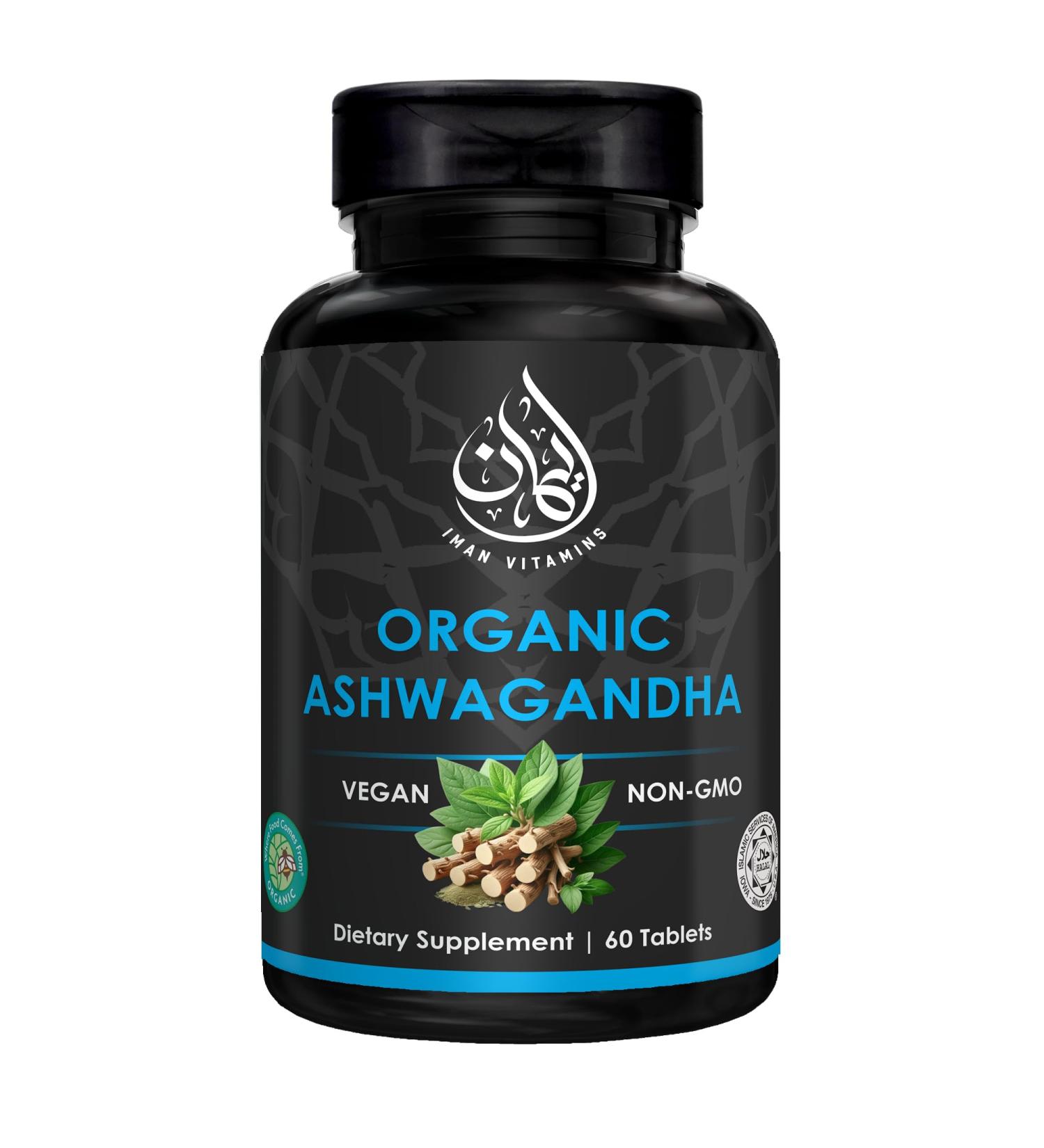 Iman Vitamins Halal Ashwagandha for Adults Organic Vegan Non-GMO Mood Support and Sleep Support 60 Count - Buy Online on GoSupps.com