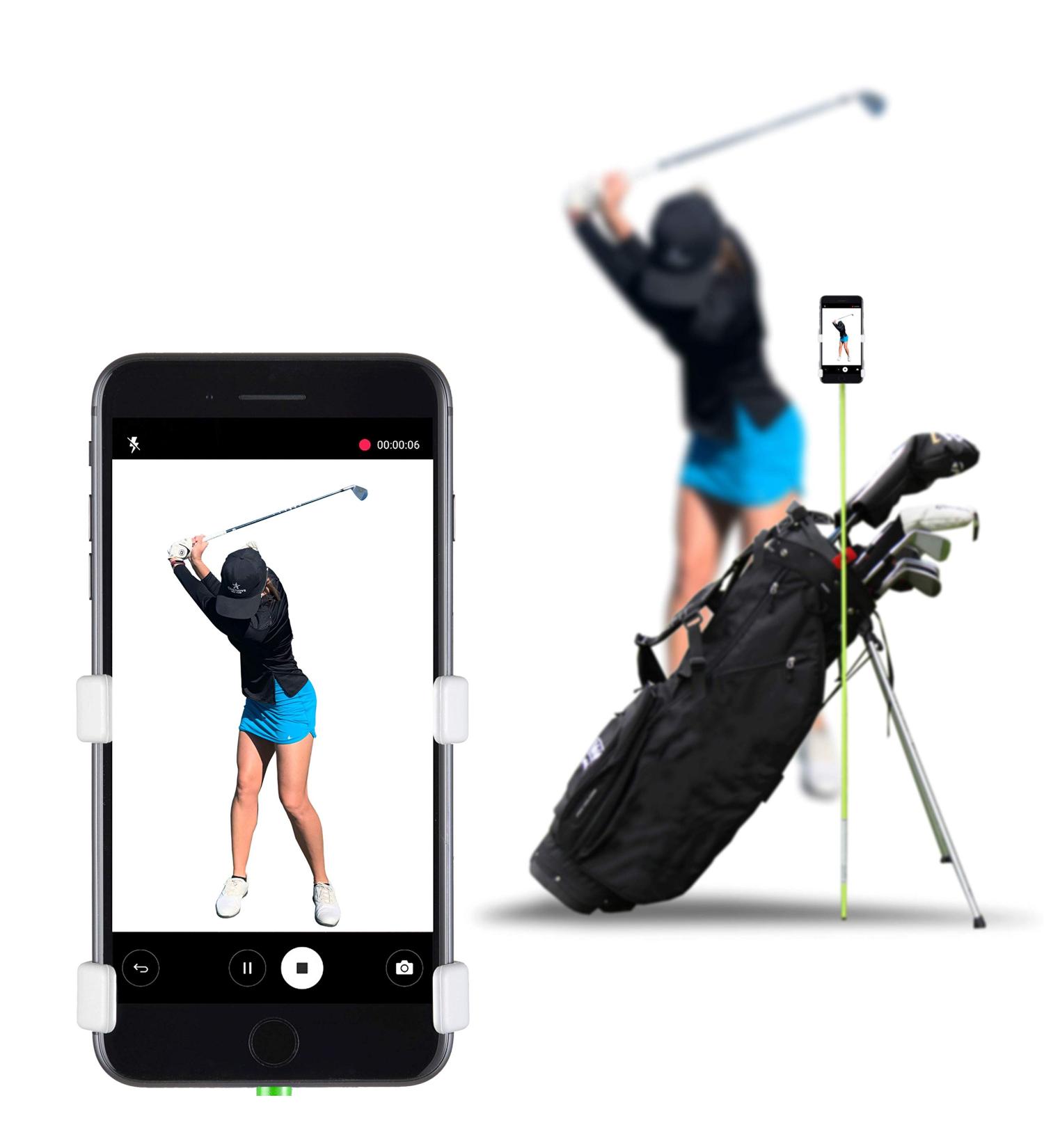SelfieGOLF Record Golf Swing Holder - PGA Best Product Winner | Selfie Putting Training Aid for Any Golf Bag - Red/Black - Buy Online on GoSupps.com