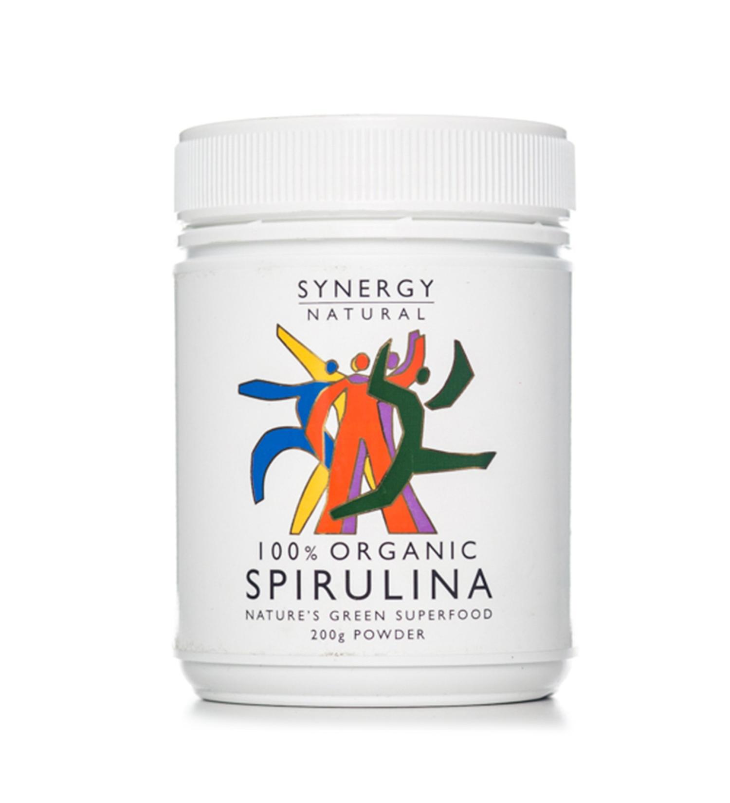 Synergy Natural Organic Spirulina Powder 200g - Pure Superfood Supplement - Buy Online on GoSupps.com