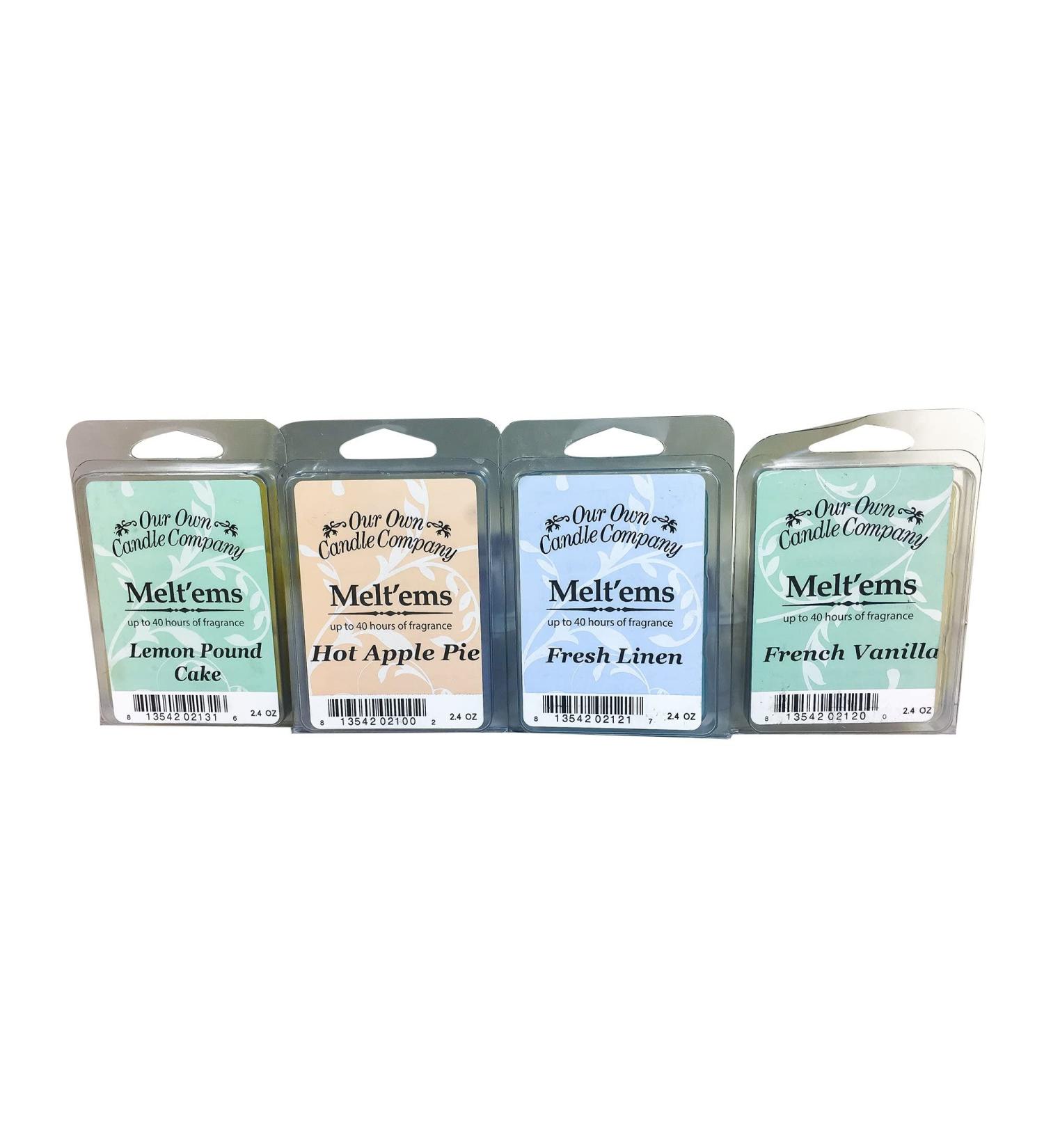 Premium Wax Melts Variety Pack - Apple Pie, French Vanilla, Fresh Linen, Lemon Poundcake - 2.4 oz (4 Pack) - Buy Online on GoSupps.com