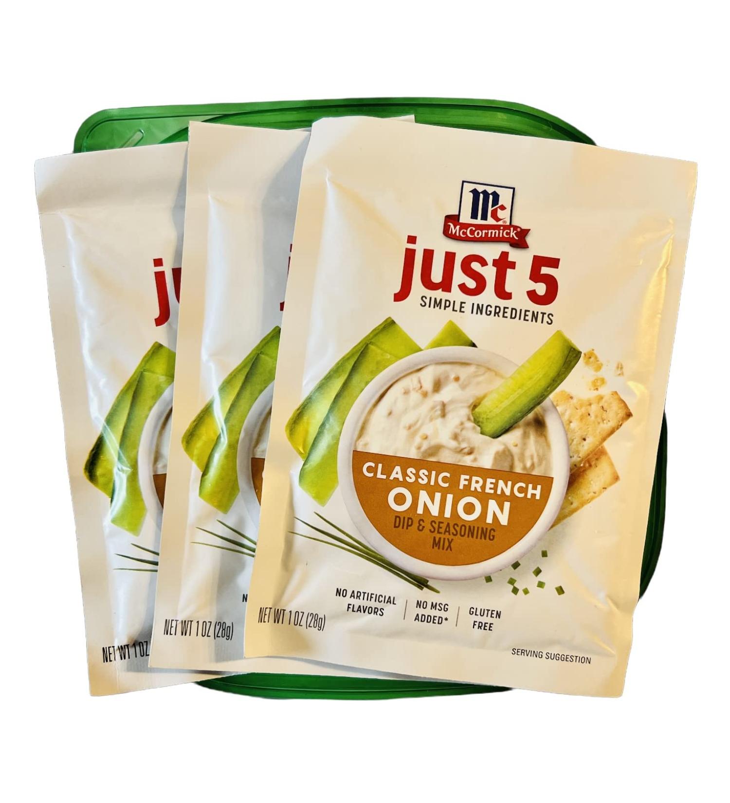 McCormick French Onion Dip & Seasoning Mix Bundle - 3 Packets, Just 5 Simple Ingredients, with Leftover Container - Buy Online on GoSupps.com