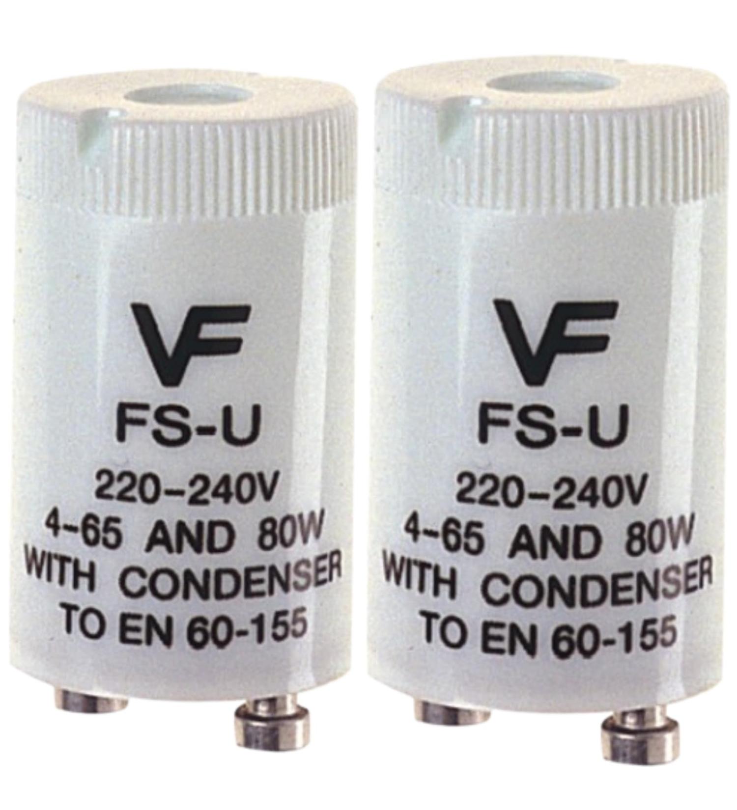 dandmelectrics 2 Pack FSU Flourescent Starter Unit for Lamps Between 4-65 W Watt 240V Also Aquarium Lighting lamp Tube