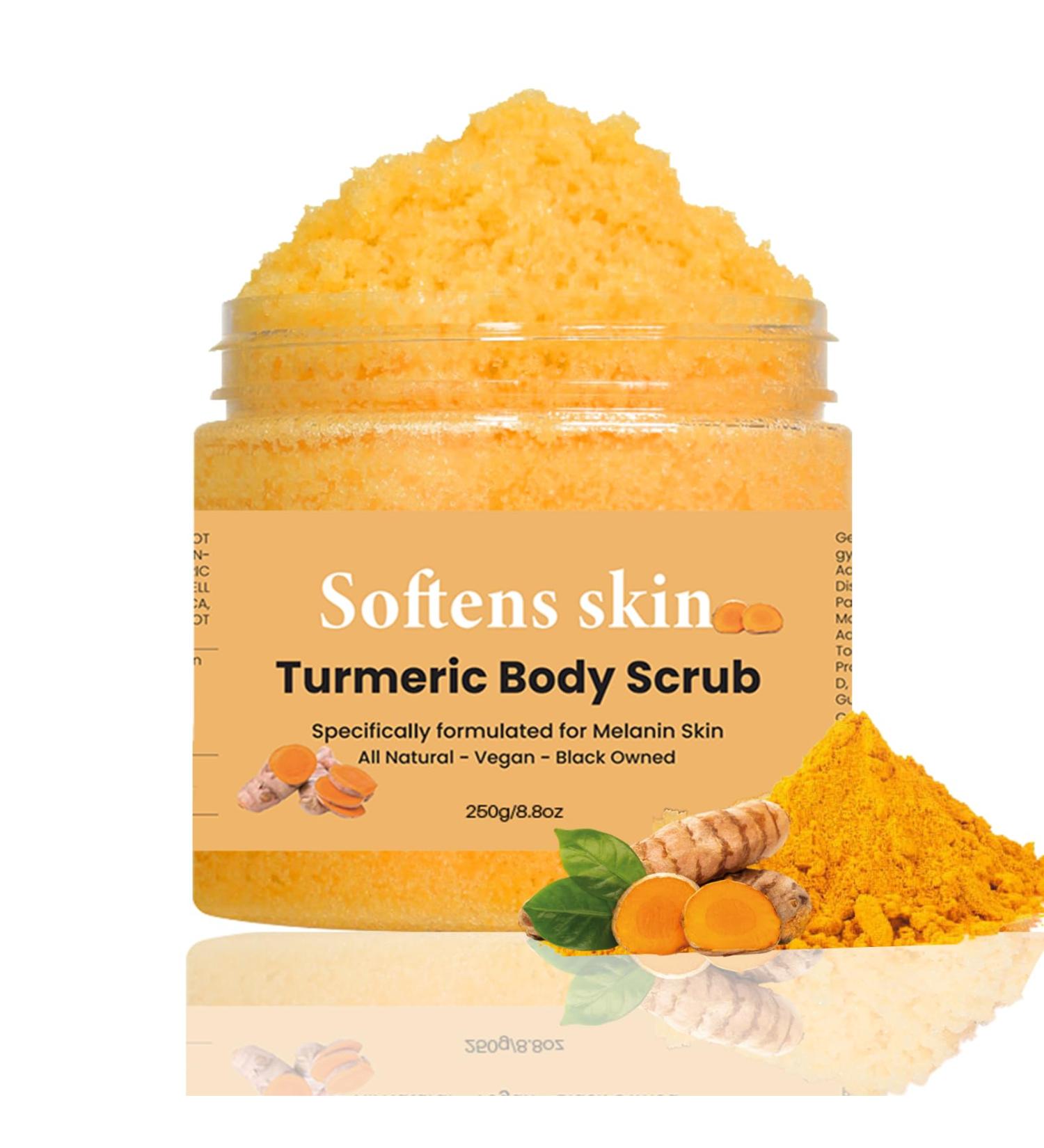 Turmeric Body Scrub - Exfoliating Body Scrub - Vitamin C Remove Dead Skin Fade Dark Spots Body Exfoliator - Deep Cleansing Body Scrub Exfoliator - Face Scrub Exfoliator for Women Men 250g - Buy Online on GoSupps.com