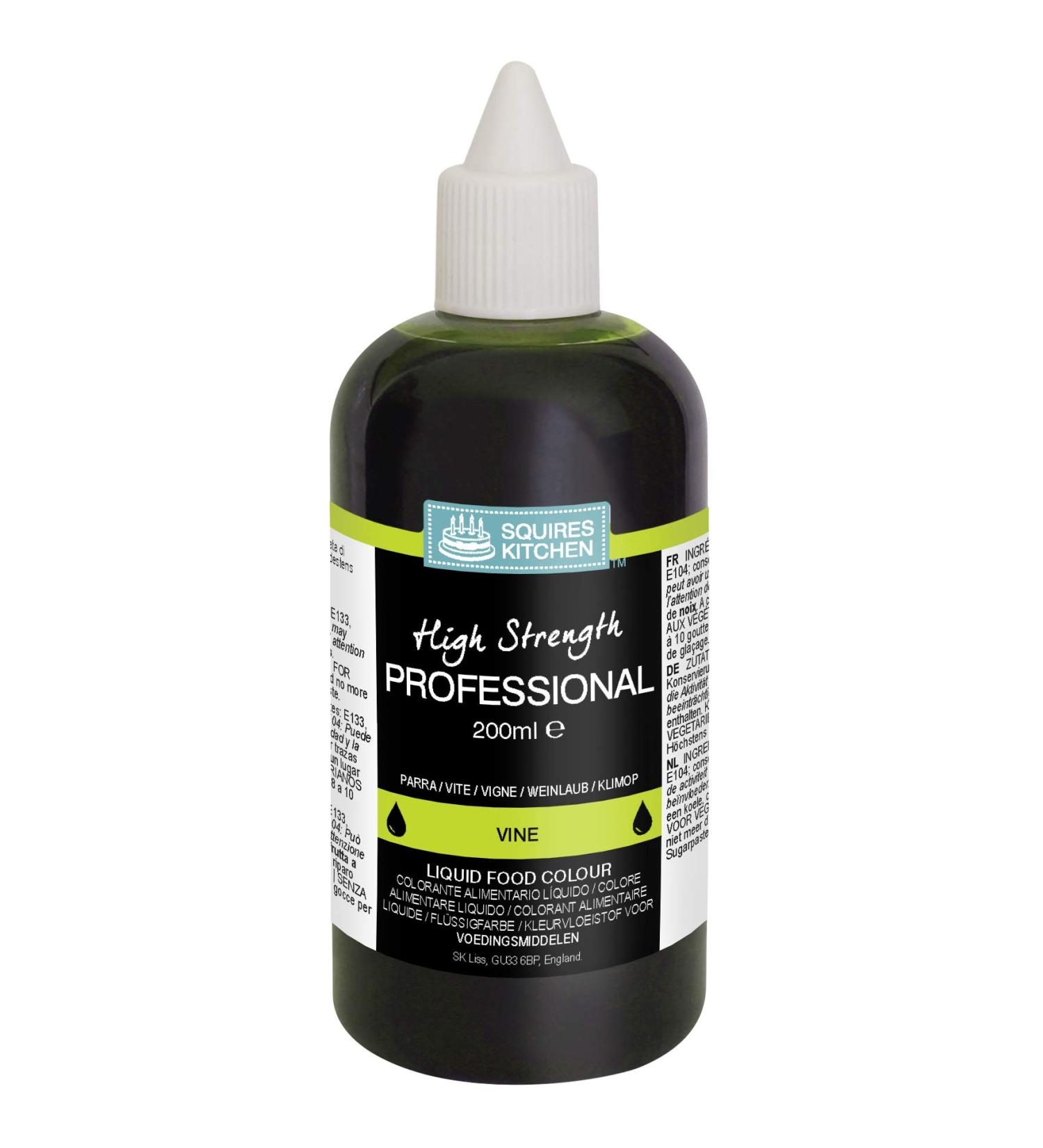 Squires Kitchen Vine Green Professional Edible Food Colouring Liquid 200ml