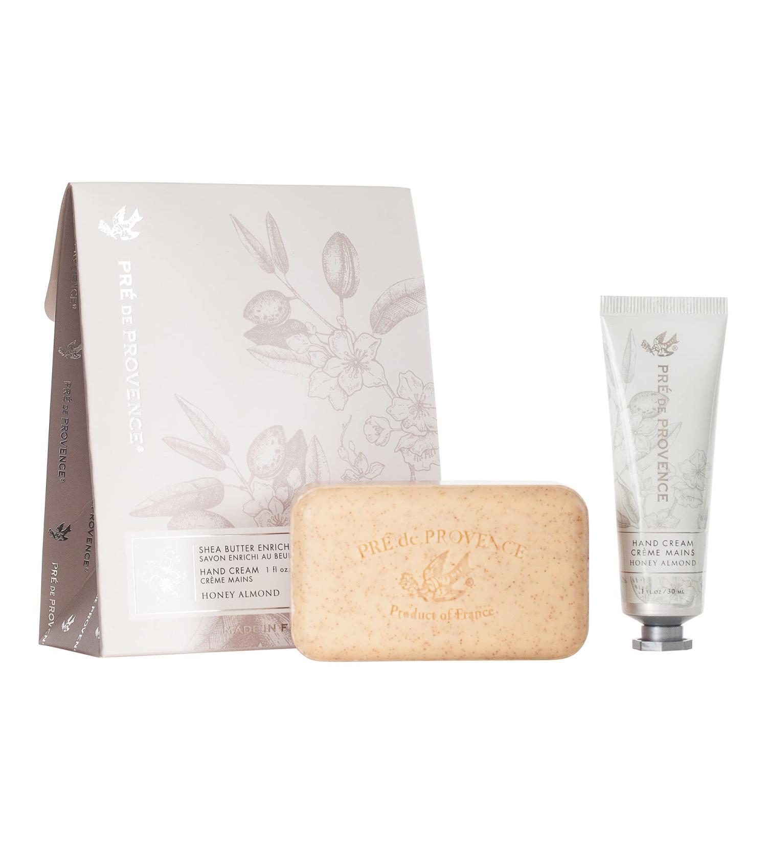 Pre de Provence Honey Almond Gift Set: 150g Soap Bar & 1oz Hand Cream - Buy Online on GoSupps.com