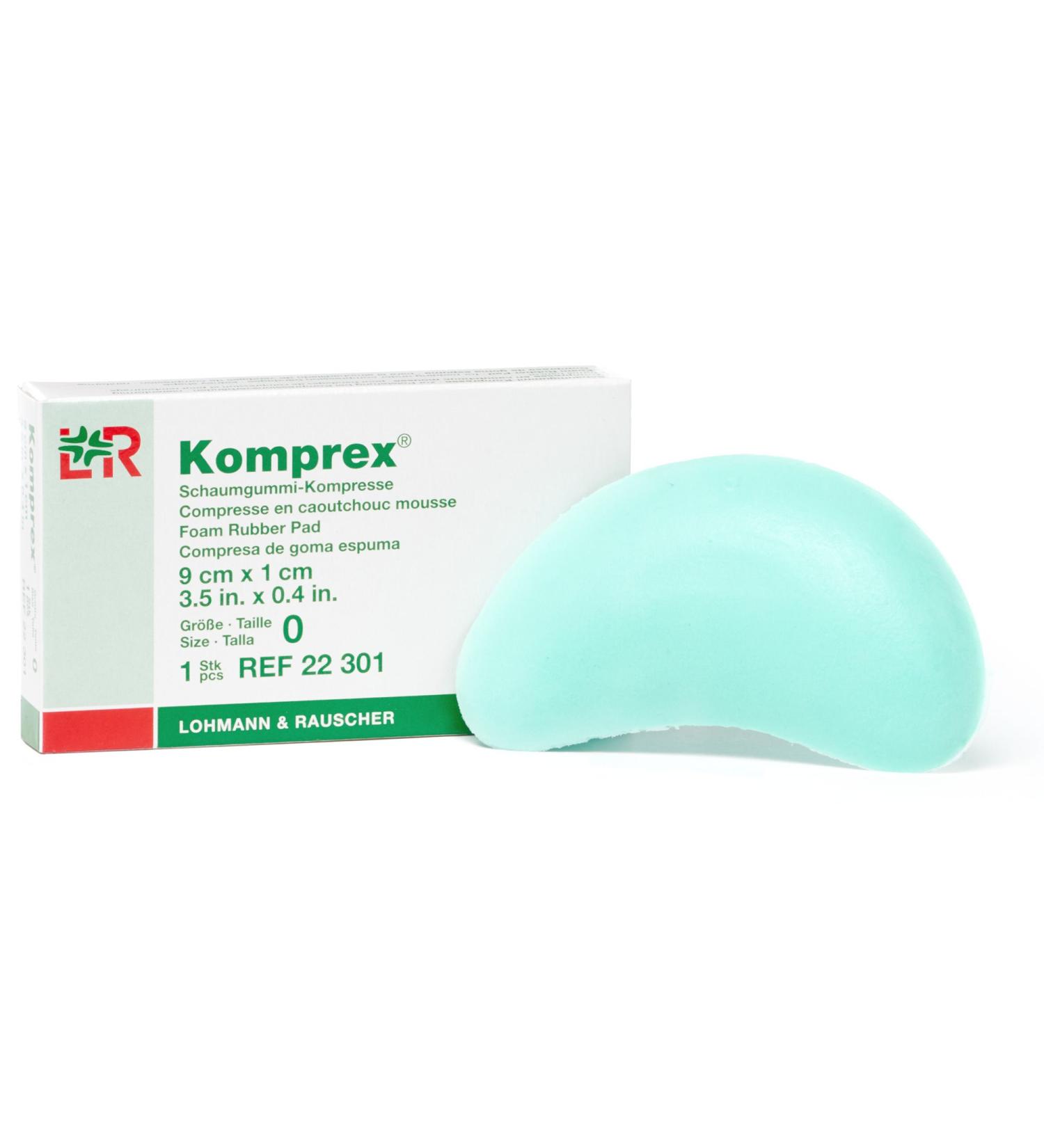 Lohmann & Rauscher Komprex Foam Rubber Pad  Kidney Shaped Foam Padding for Compression Wrapping  Size 0  9 cm x 5 cm Kidney  Sold Individually Kidney Size 0