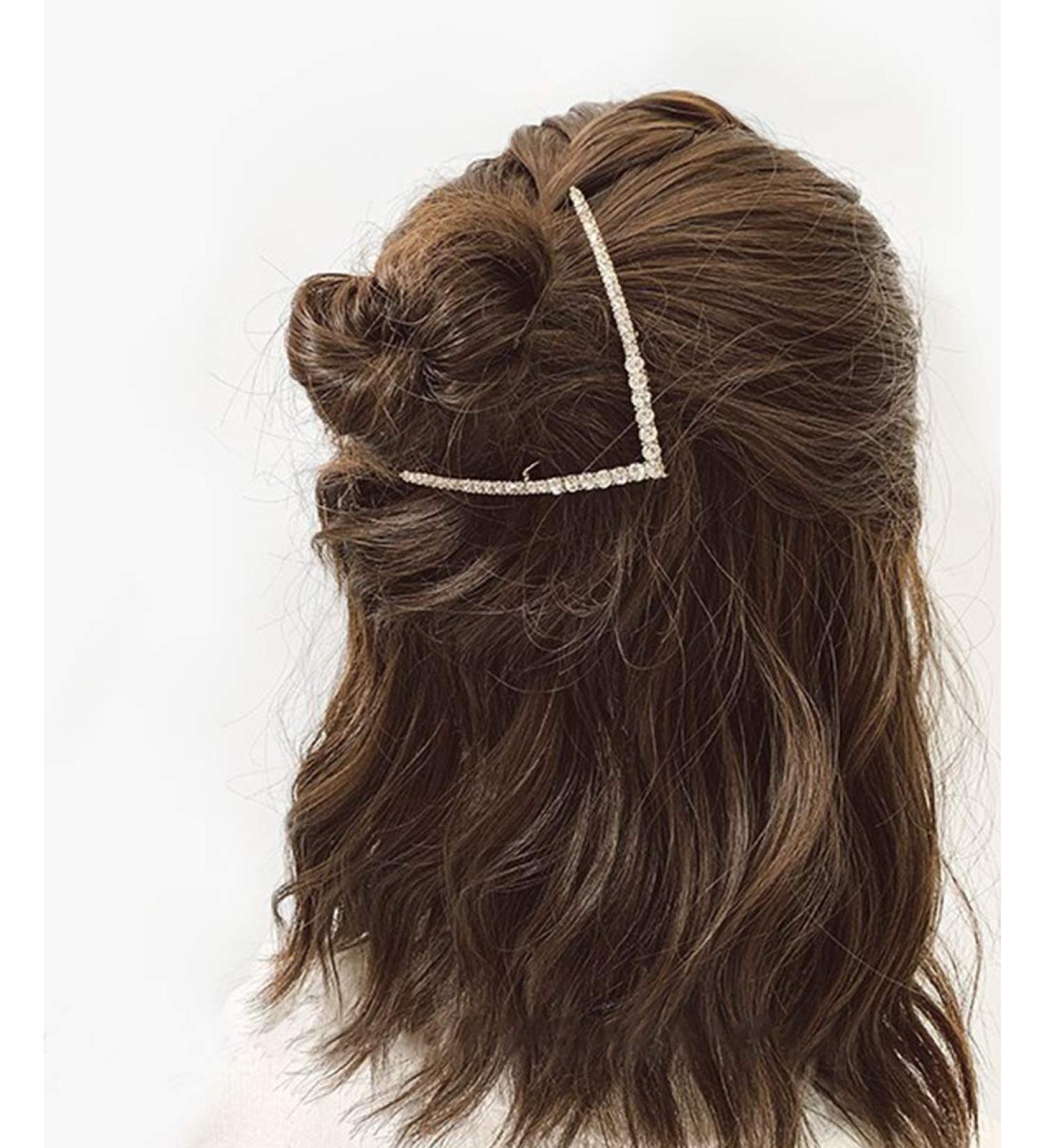 Aimimier Bridal Rhinestone Hair Clip Shiny Crystal V Shape Hair Grip Minimalist Wedding Prom Party Festival Hair Jewelry for Women and Girls (Style C) - Buy Online on GoSupps.com