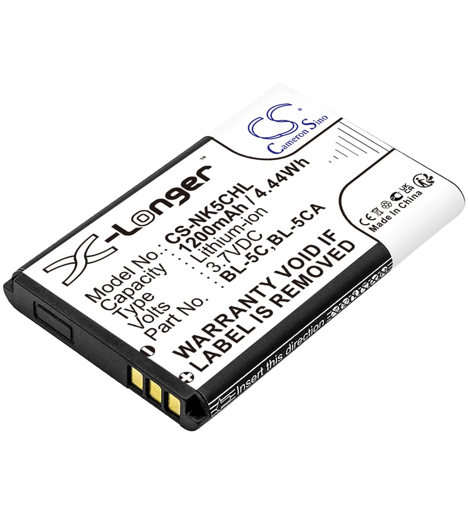 3.7V 1200mAh BL-5CA BL-5C Battery Replacement for 2310 C1 2300 3660 - International Shipping Available - Buy Online on GoSupps.com