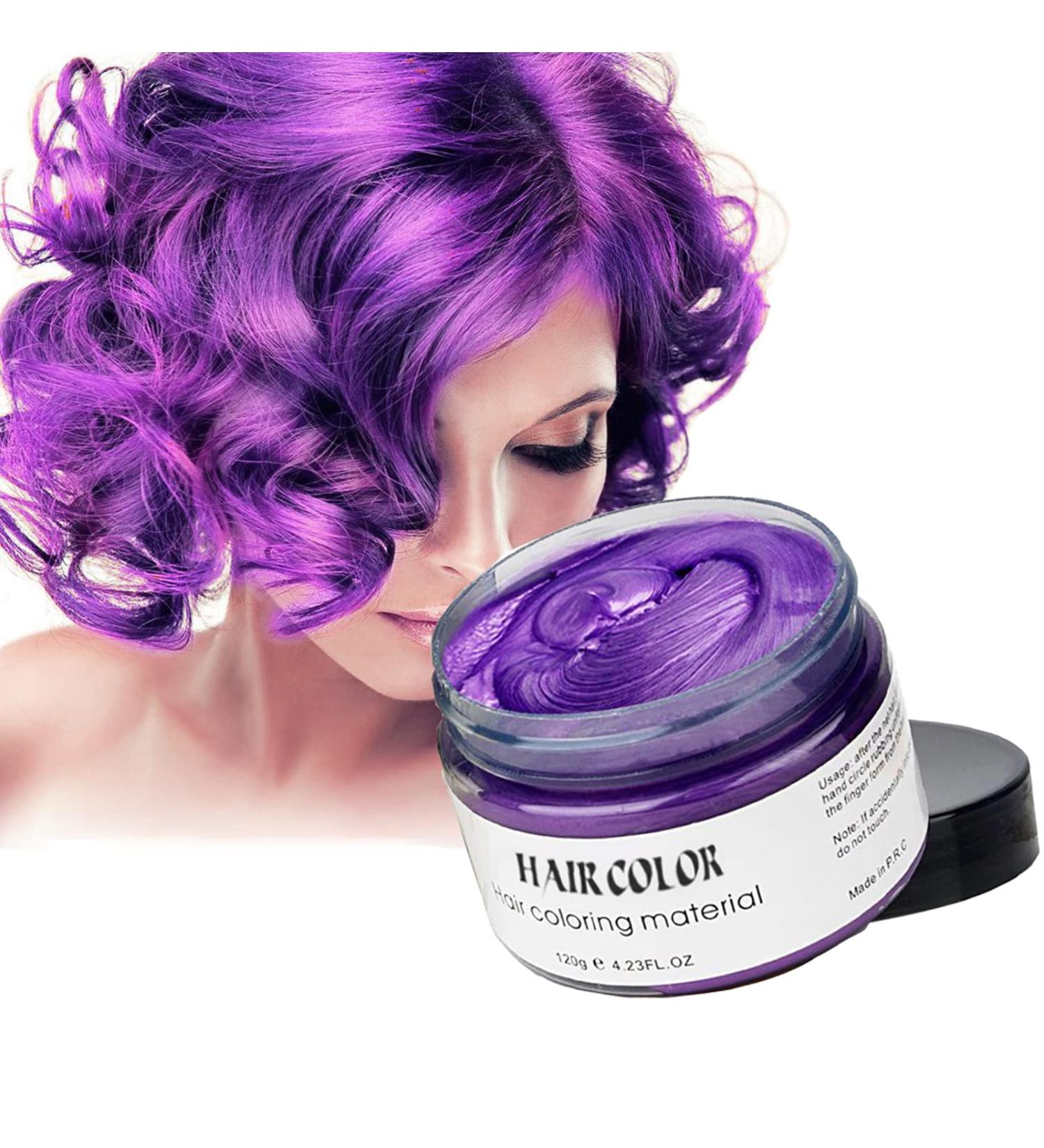 Acosexy Purple Temporary Hair Color Wax for Kids - Disposable Natural Hair Dye Pomade for Instant Hairstyle - Great for Party, Cosplay, Masquerade - Buy Online on GoSupps.com