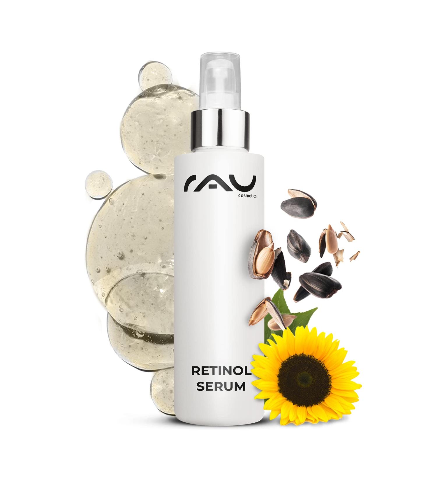 RAU Retinol Serum 3.38 FL oz - Vitamin A Concentrate with Ceramide Panthenol & Hyaluronic Acid | Anti-Wrinkle & Blemish Treatment for Mature & Impure Skin - International Shipping Available - Buy Online on GoSupps.com