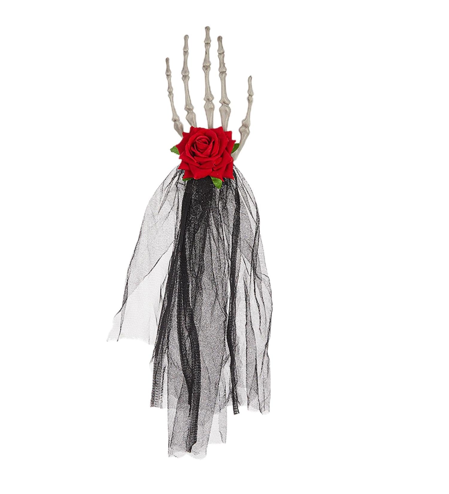 Moreeulsi Halloween Skull Hand Hairpins Skeleton Hand Bone Claw Punk Headdress Halloween Skull Hand Headpiece Hairpins Halloween Skeleton Headpiece Issue Card - Buy Online on GoSupps.com