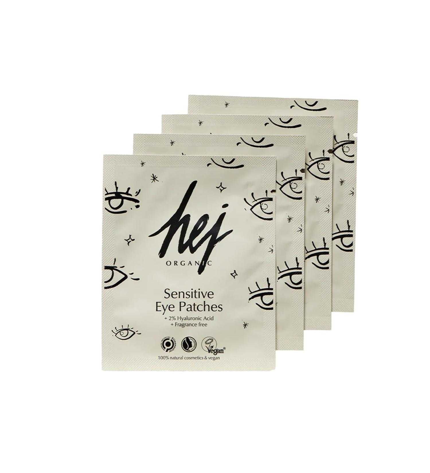Sensitive Eye Patches (4 Pack 3 ml) for sensitive skin reduces puffiness and dryness wrinkles good hold refreshes and smoothes thanks to hyaluronic acid natural cosmetic 100% - Buy Online on GoSupps.com