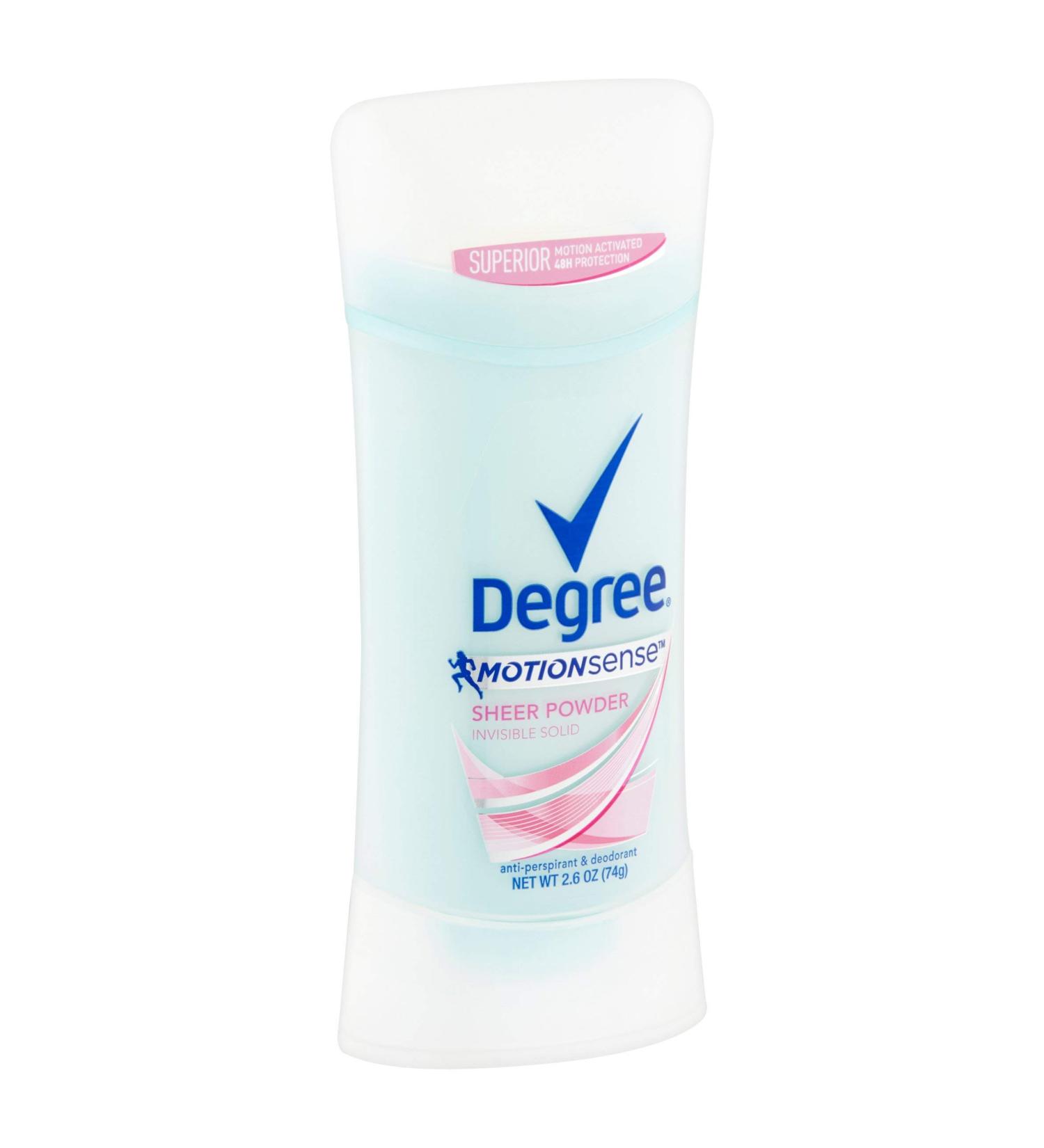 Degree MotionSense Anti-Perspirant & Deodorant Sheer Powder 2.6 oz (Pack of 4)