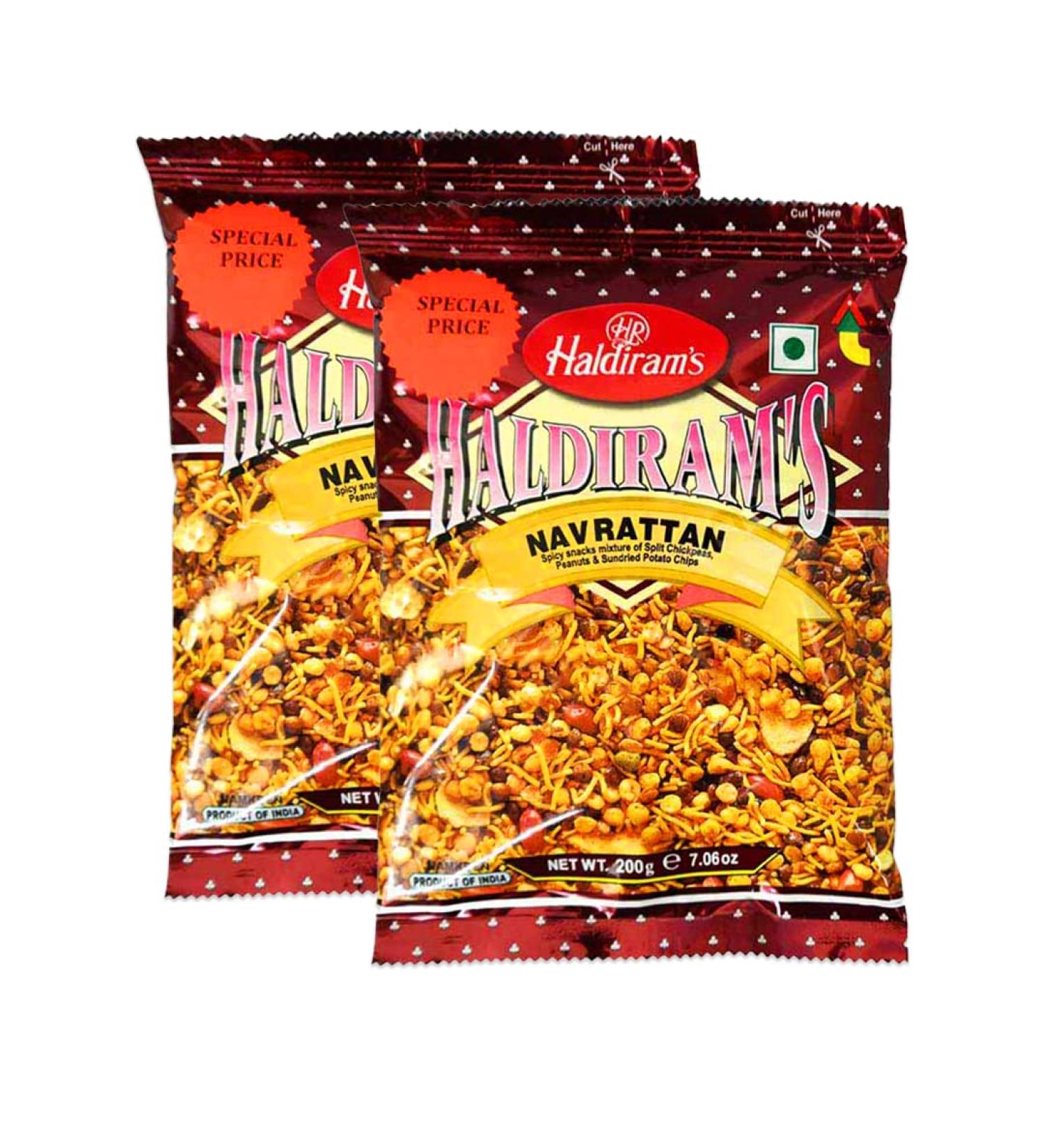 Haldiram's Navrattan | 200g | Haldiram Namkeen | Indian Origin | Indian Snack (Pack of 2)