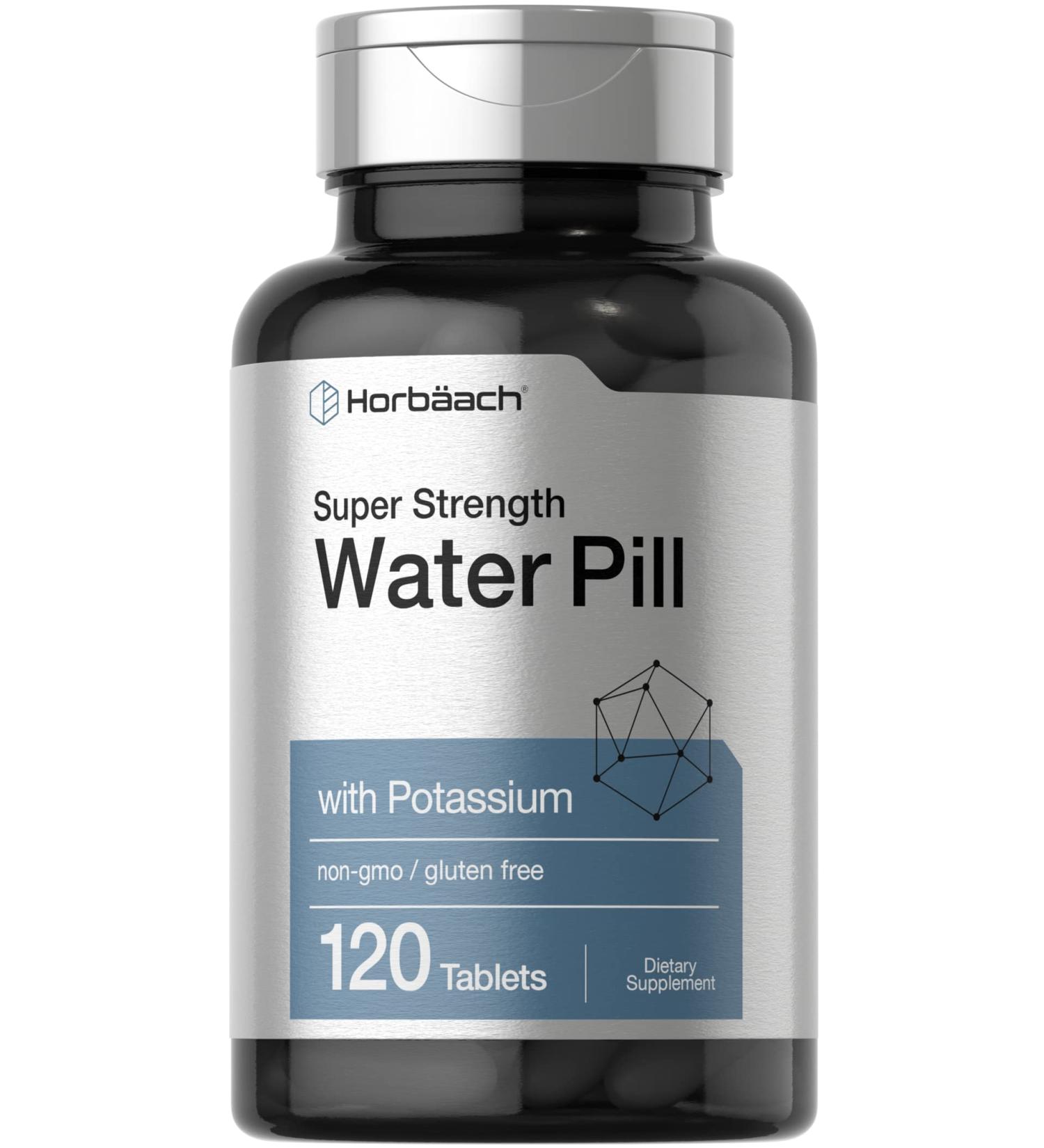 Horb ach Water Pills | Super Strength | 120 Tablets | Vegetarian Non-GMO & Gluten Free Supplement - Buy Online on GoSupps.com