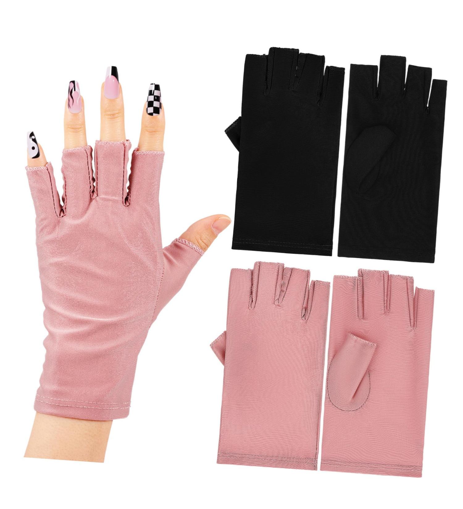 Healvian 2 Pairs UV Gloves Nail Art Supplies Nail Molding Gel Sun Gloves UV Manicure Gloves UV Protection Gloves Hand Gloves for Protection UV Rays Gloves UV Shield Glove Anti Gloves Cotton - Buy Online on GoSupps.com