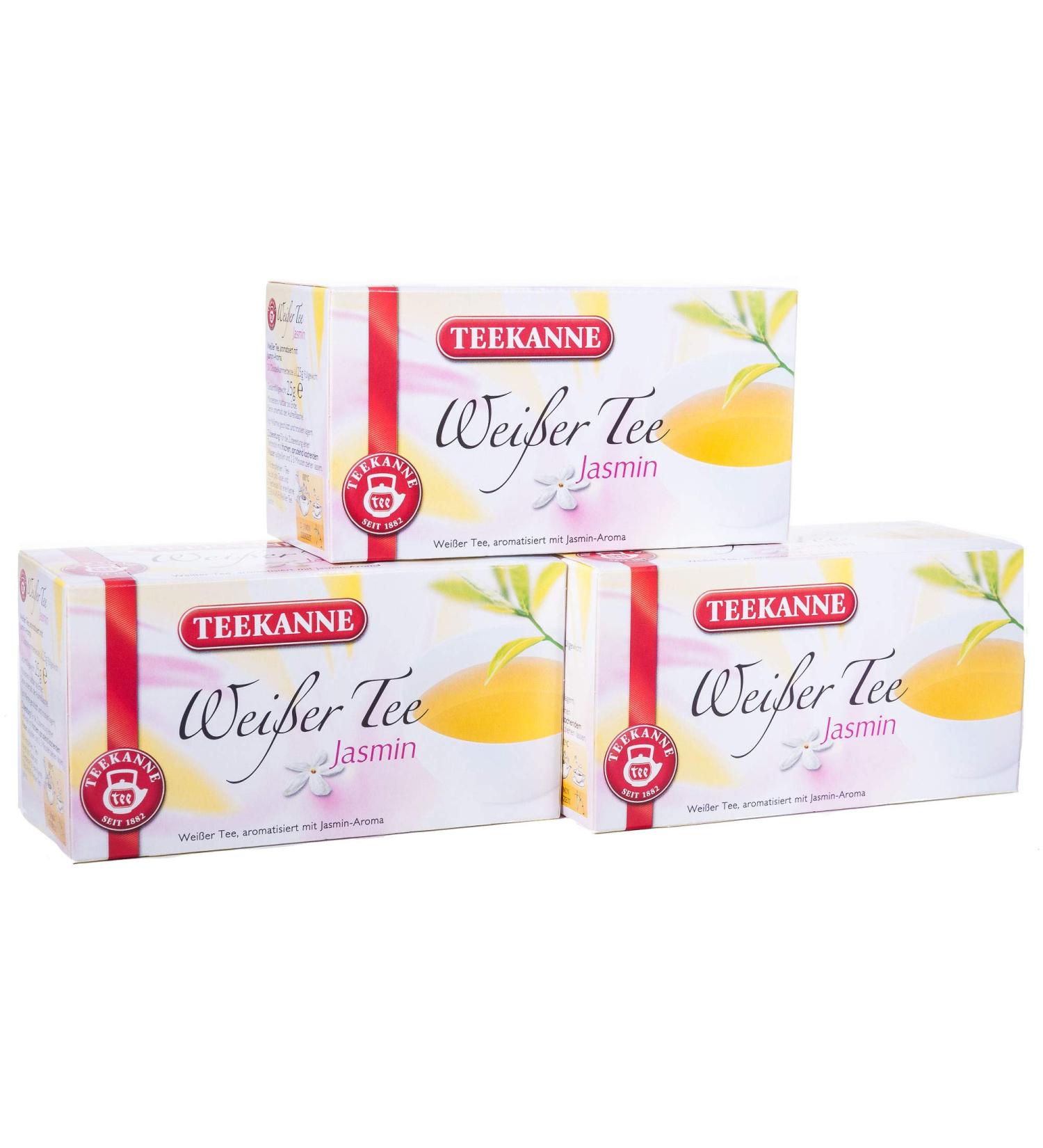 Teekanne White Tea Jasmine - Pack of 3 (60 Tea Bags) | Premium Quality International Shipping - Buy Online on GoSupps.com
