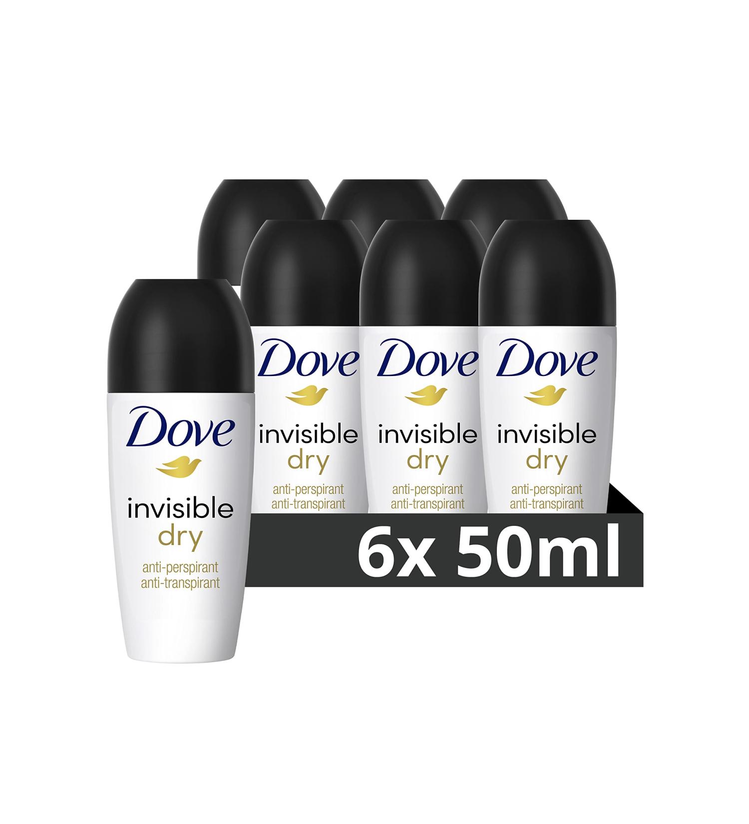 Dove Advanced Care Invisible Dry Anti-perspirant Deodorant pack of 6 with Triple Moisturising technology roll-on for 48 hours of protection 50 ml Fresh 8.33 ml (Pack of 6) - Buy Online on GoSupps.com