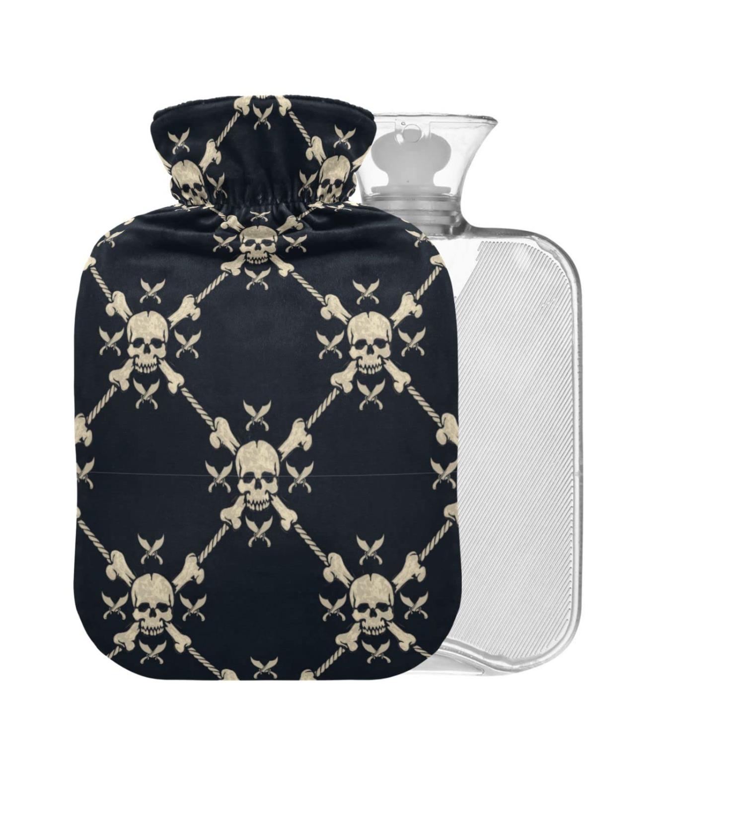 Pirate Skull Hot Water Bottle 1L | Pain Relief & Therapy - BAP Free Small Hot Water Bag for Back Pain - Buy Online on GoSupps.com