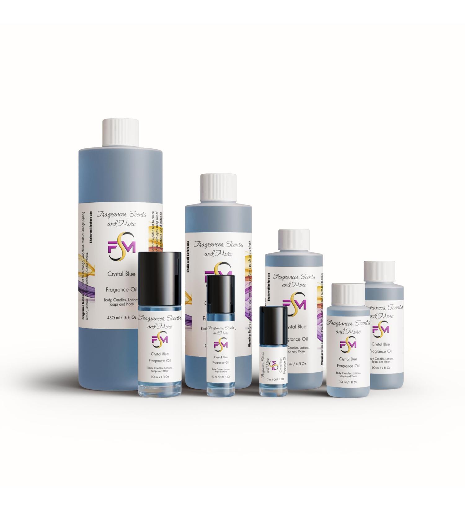 Crystal Blue Fragrance Oil - 3 Bottles (1 Fl Oz Each) | Premium Scented Roll-On Perfume for International Shipping - Buy Online on GoSupps.com