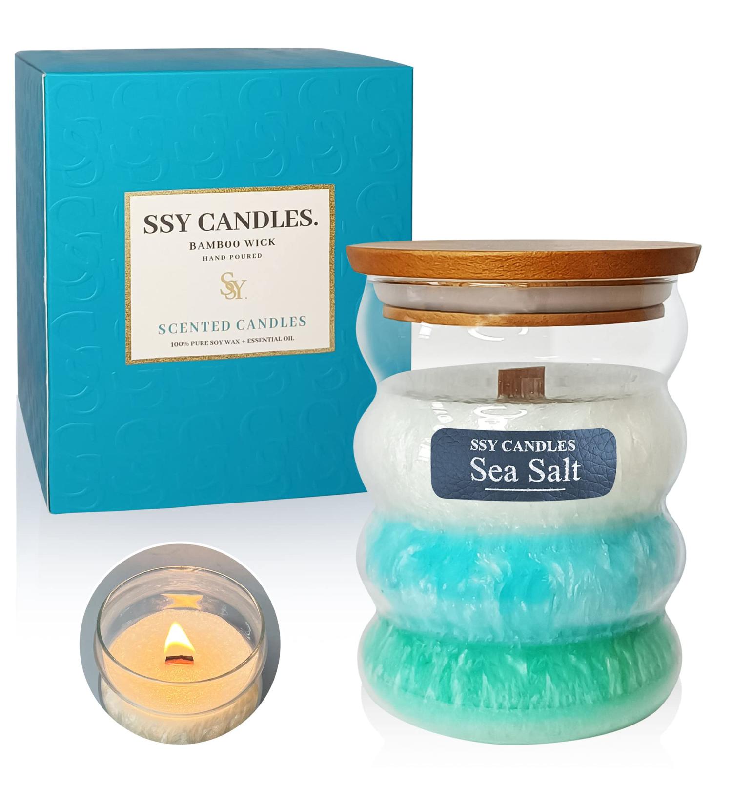 Buy Gedengni Soy Jar Candle - Sea Salt Scented Aromatherapy Gift Set for Home Spa & Weddings | International Shipping Available - Buy Online on GoSupps.com